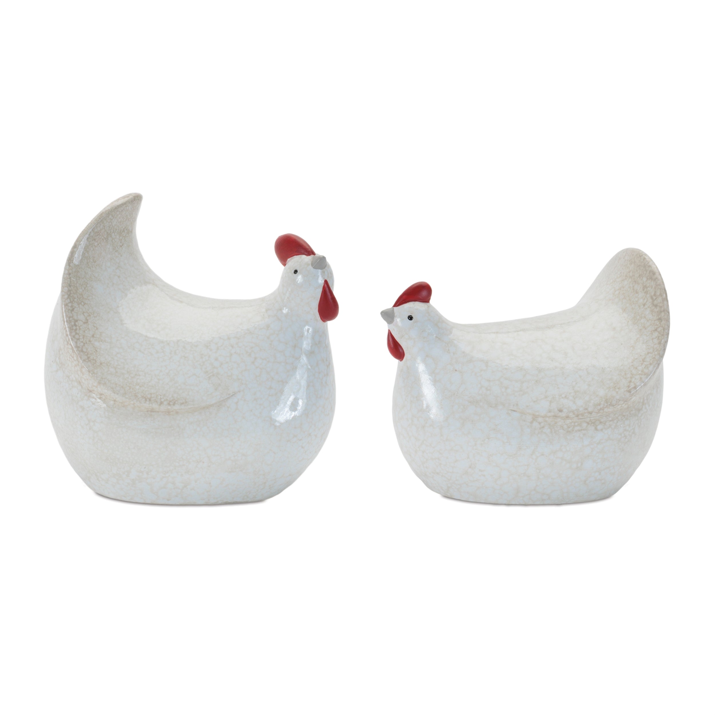 Chicken (Set of 4) 5"H x 6.5"H Terra Cotta