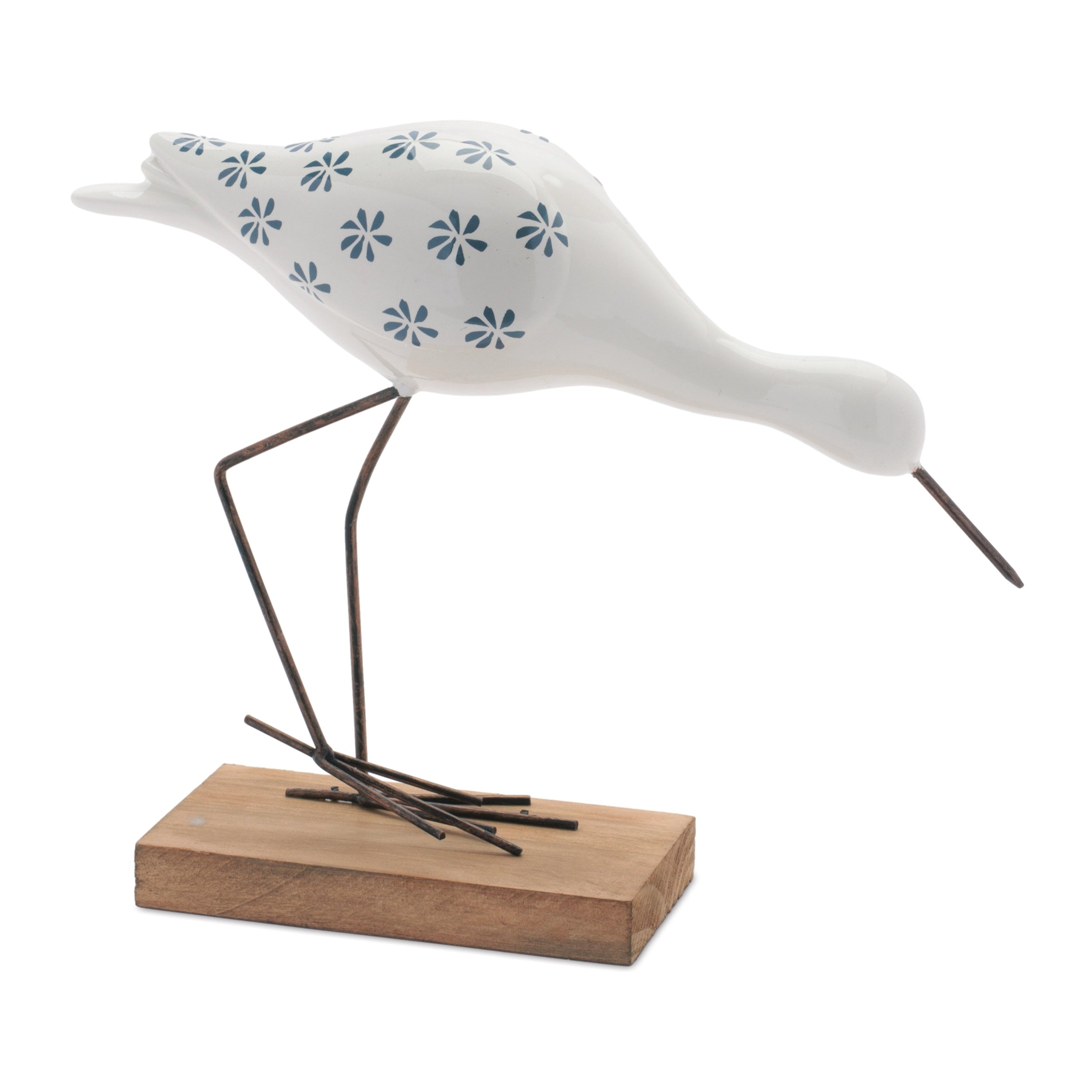 Sea Bird on Base 11"L x 9"H Resin/Metal