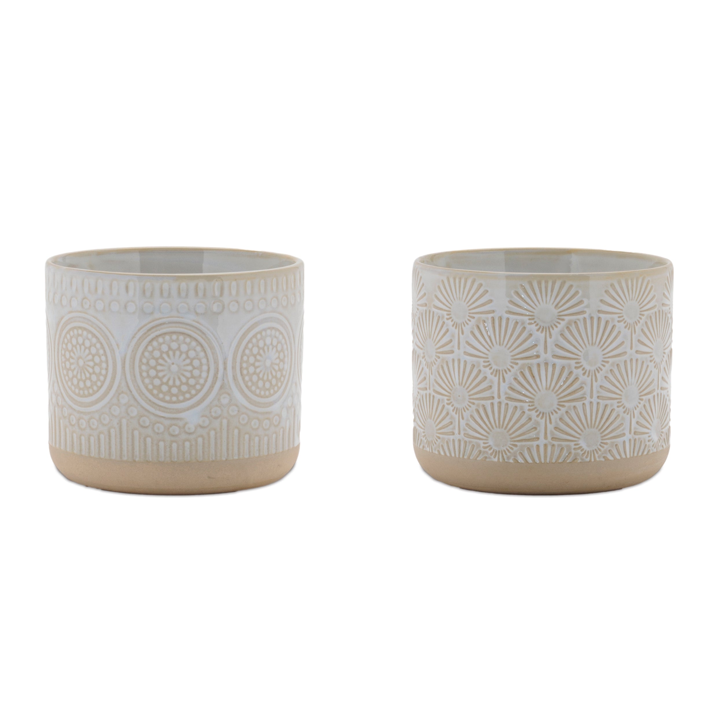 Container (Set of 2) 4.75"D x 4"H Porcelain