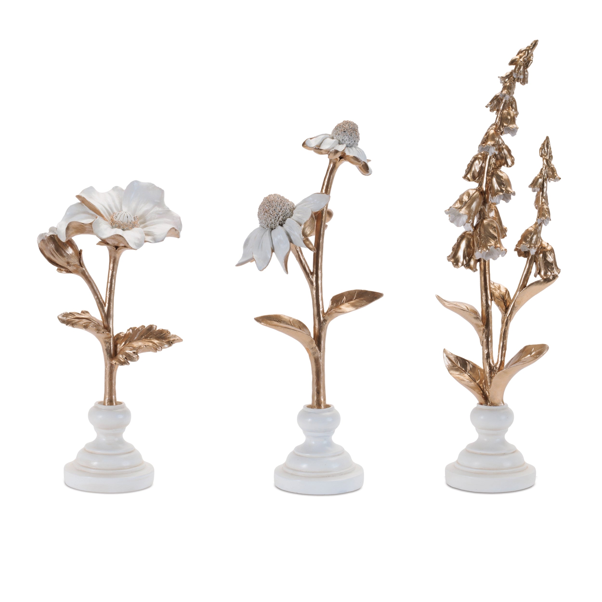 Floral Art (Set of 3) 12.25"H, 14.5"H, 17.75"H Ceramic