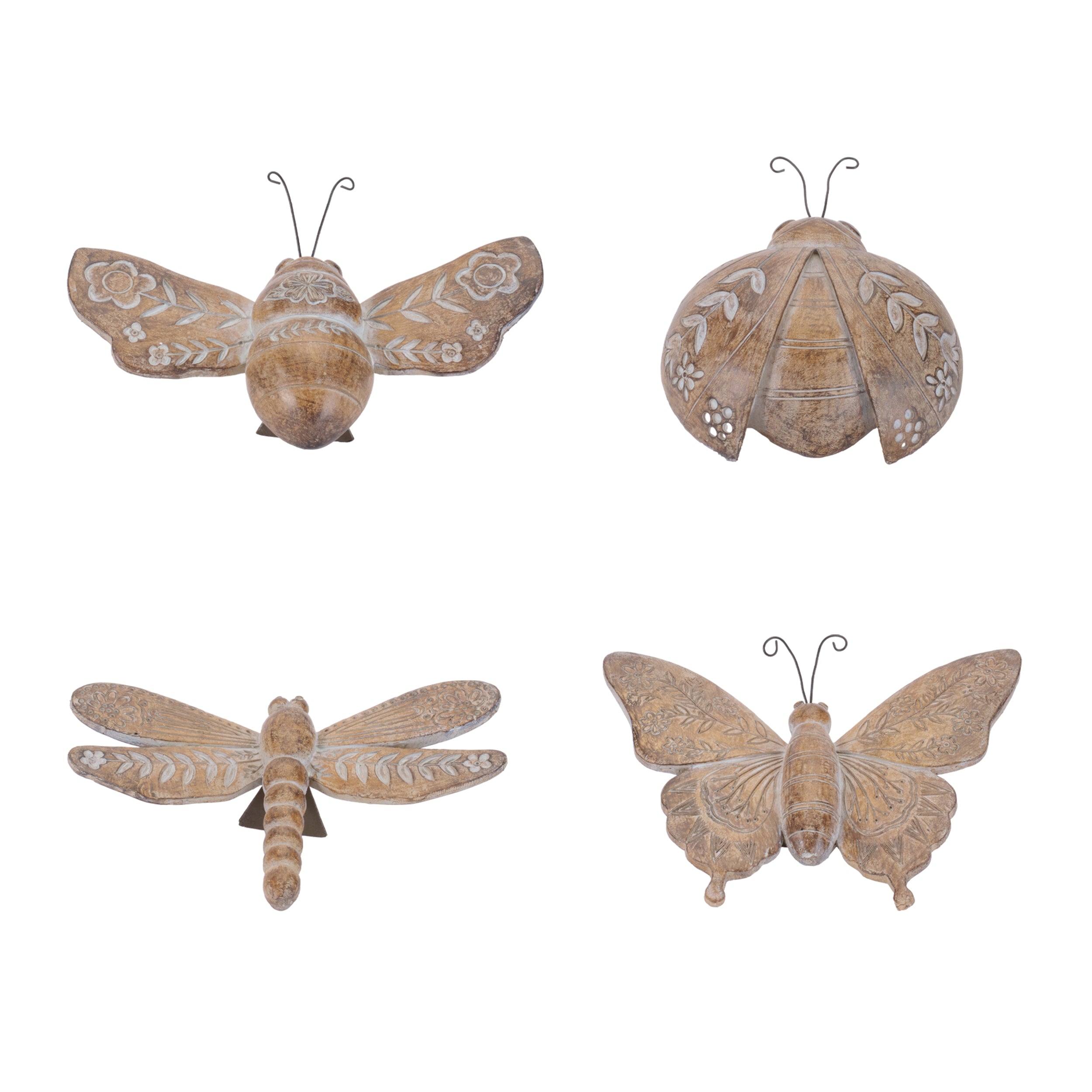 Insect (Set of 4) 2.25"H, 2.5"H, 2.75"H Resin