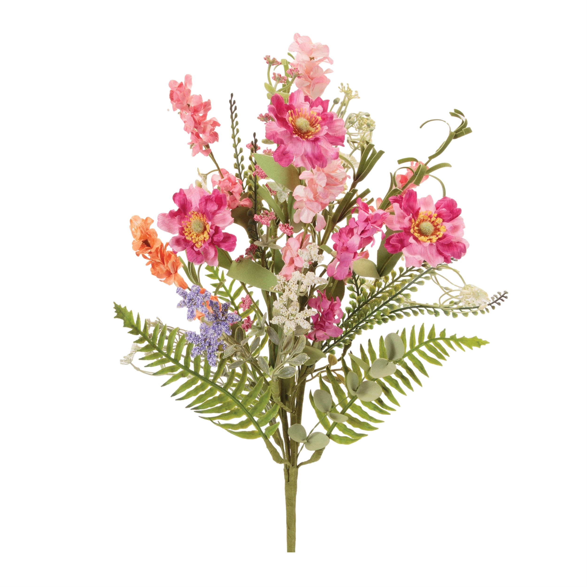 Mixed Floral Bush (Set of 2) 21"H Polyester