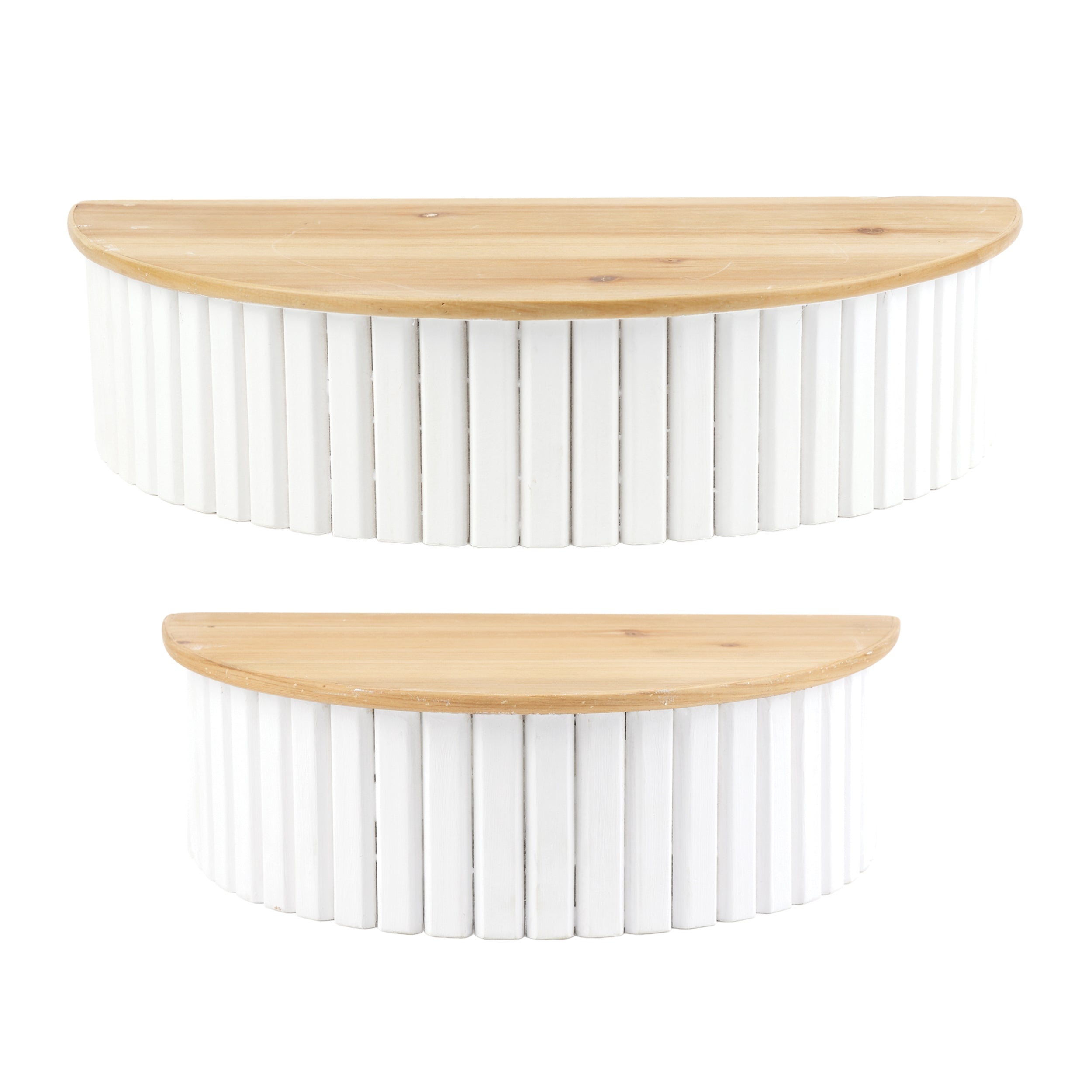 Wall Shelf (Set of 2) 12"L x 6"W x 4"H, 16"L x 8"W x 4"H MDF