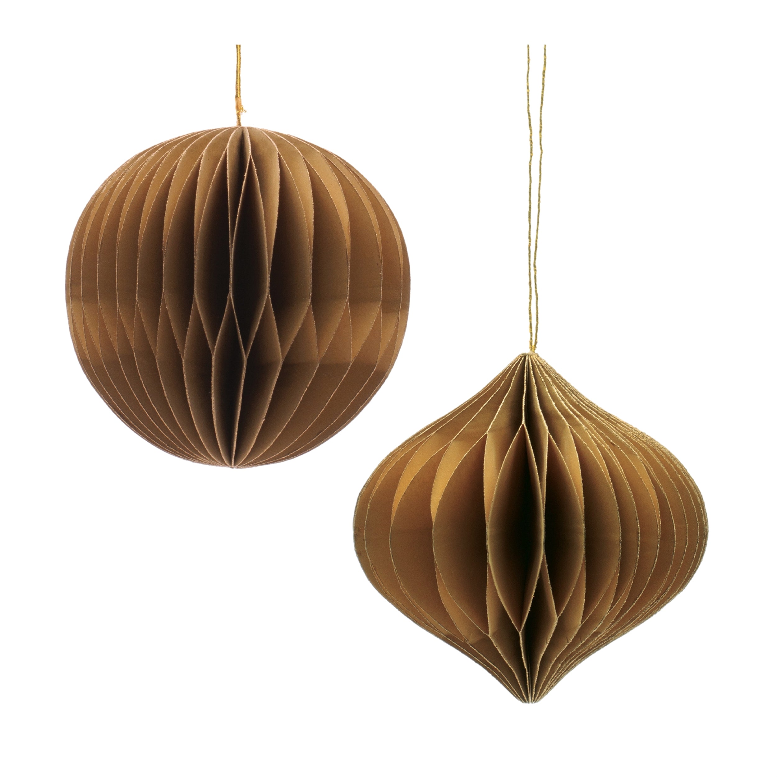 Ornament (2 set of) 4"D, 4.75"H Paper