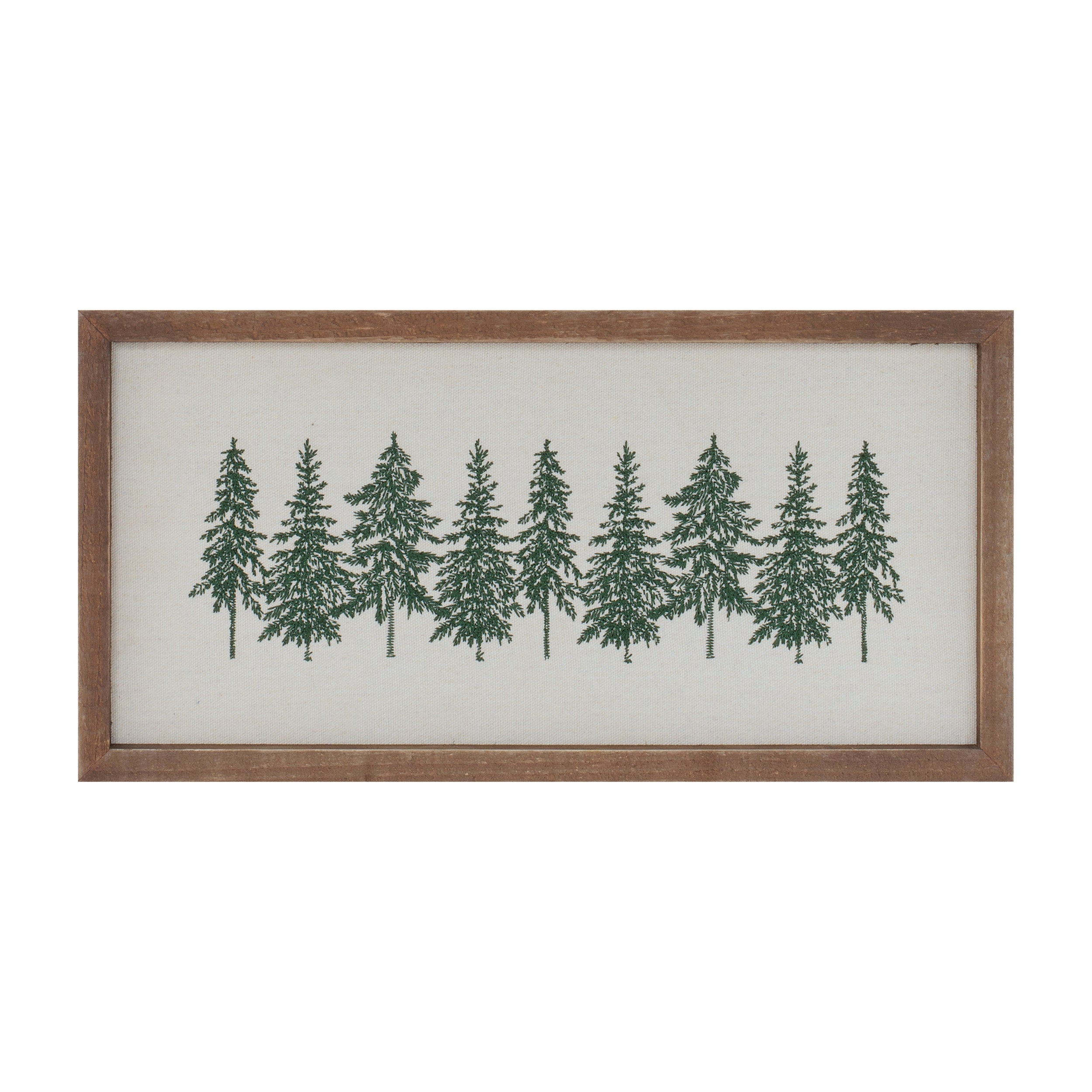 Framed Trees (Embroidery) 16"L x 8"H MDF/Wood