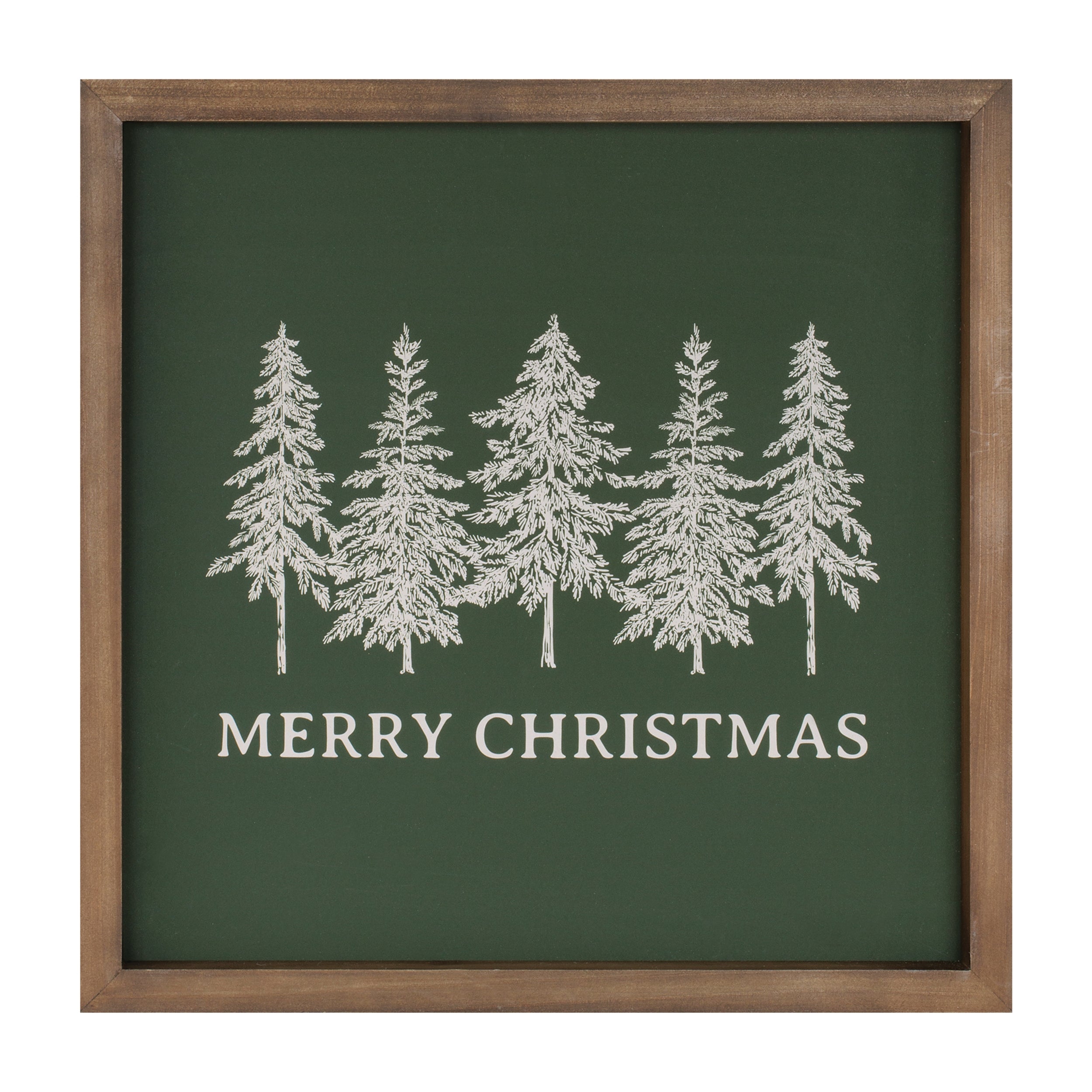 Merry Christmas Tree Frame 14”SQ MDF/Wood