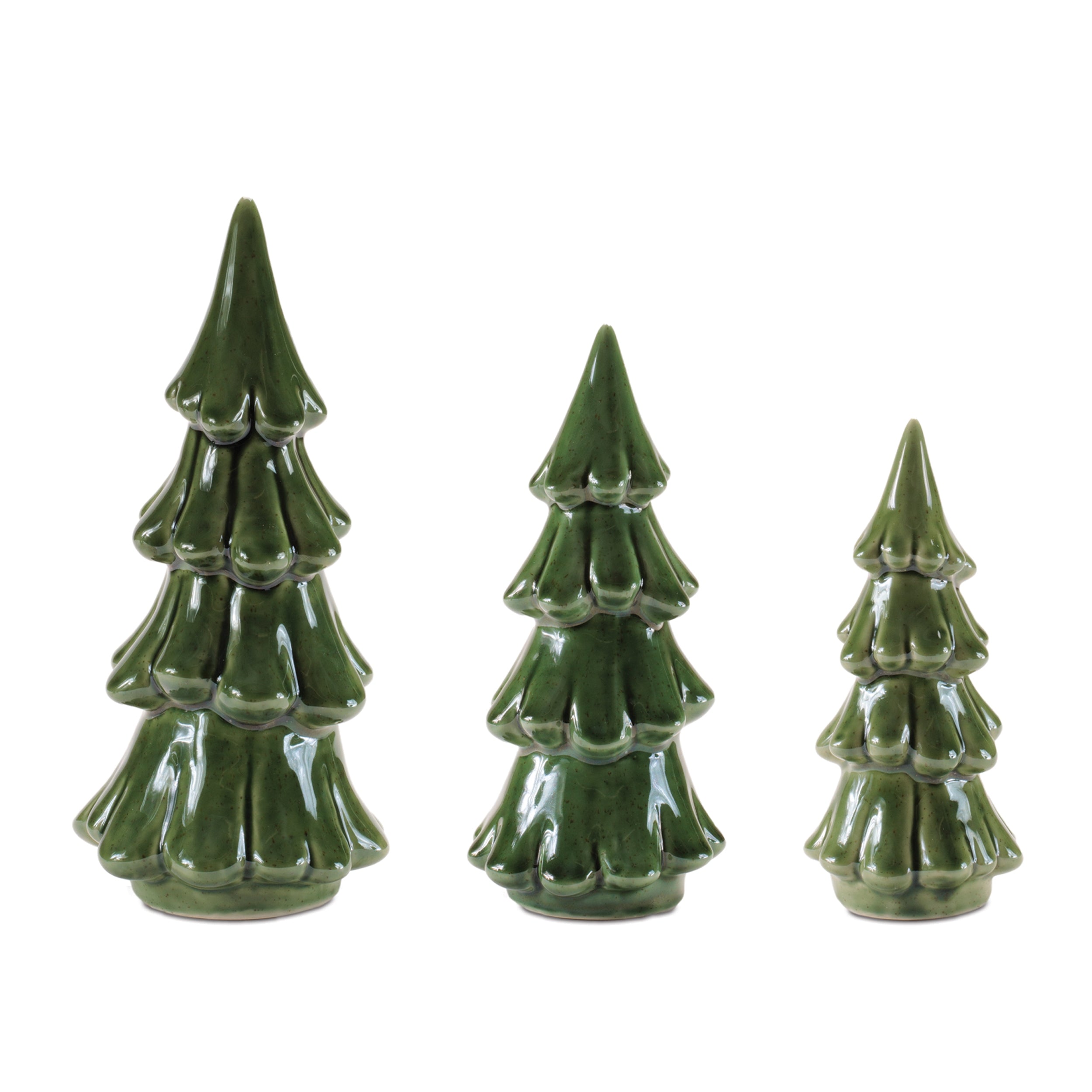 Tree (Set of 3) 7"H, 8.75"H, 10.5"H Ceramic
