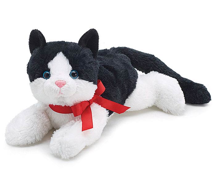 Black & White Plush Cat