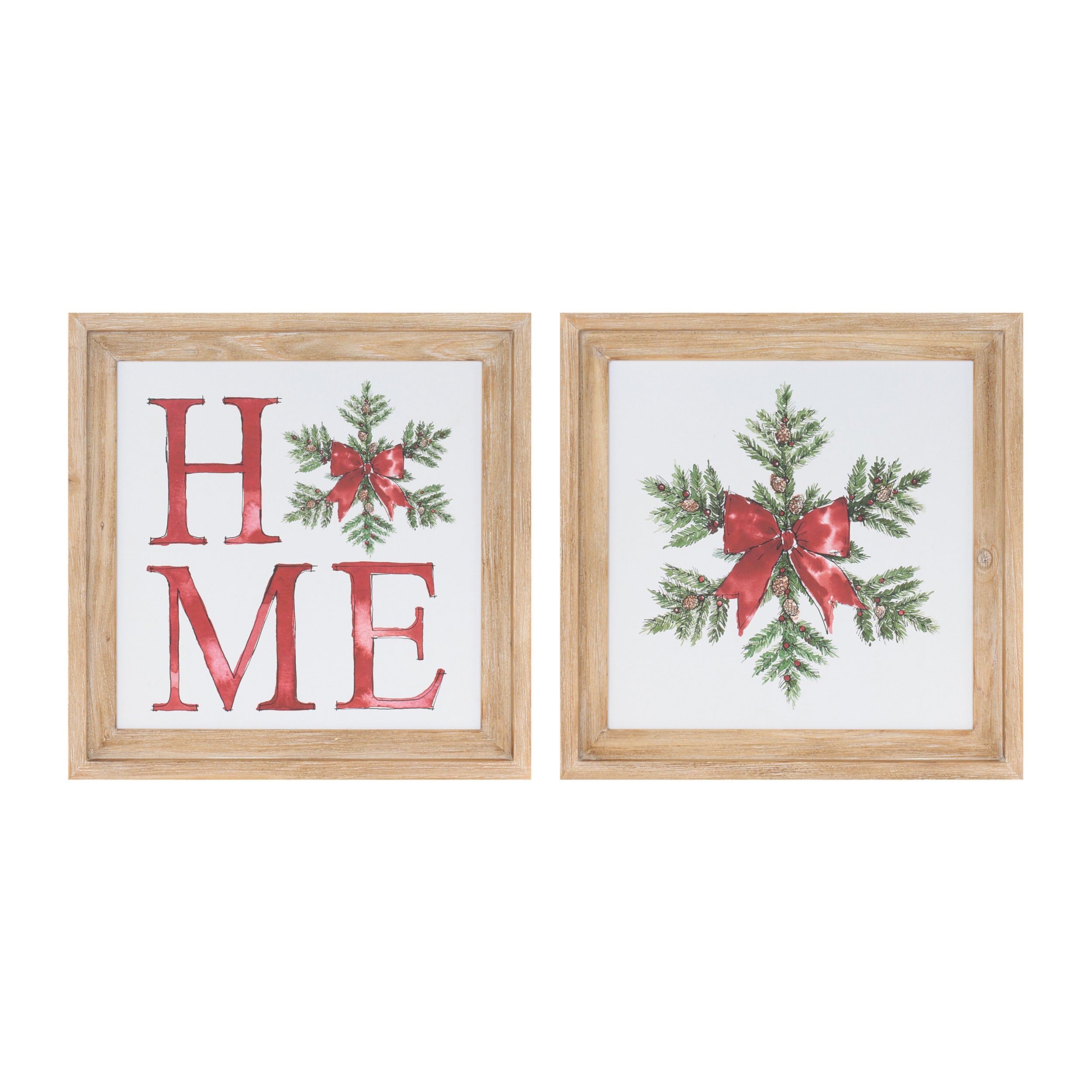 Holiday Frame (2 set of) 15.5”SQ MDF/Wood