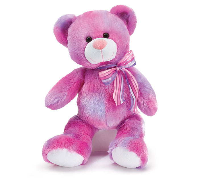 14" Multicolored Plush Bear