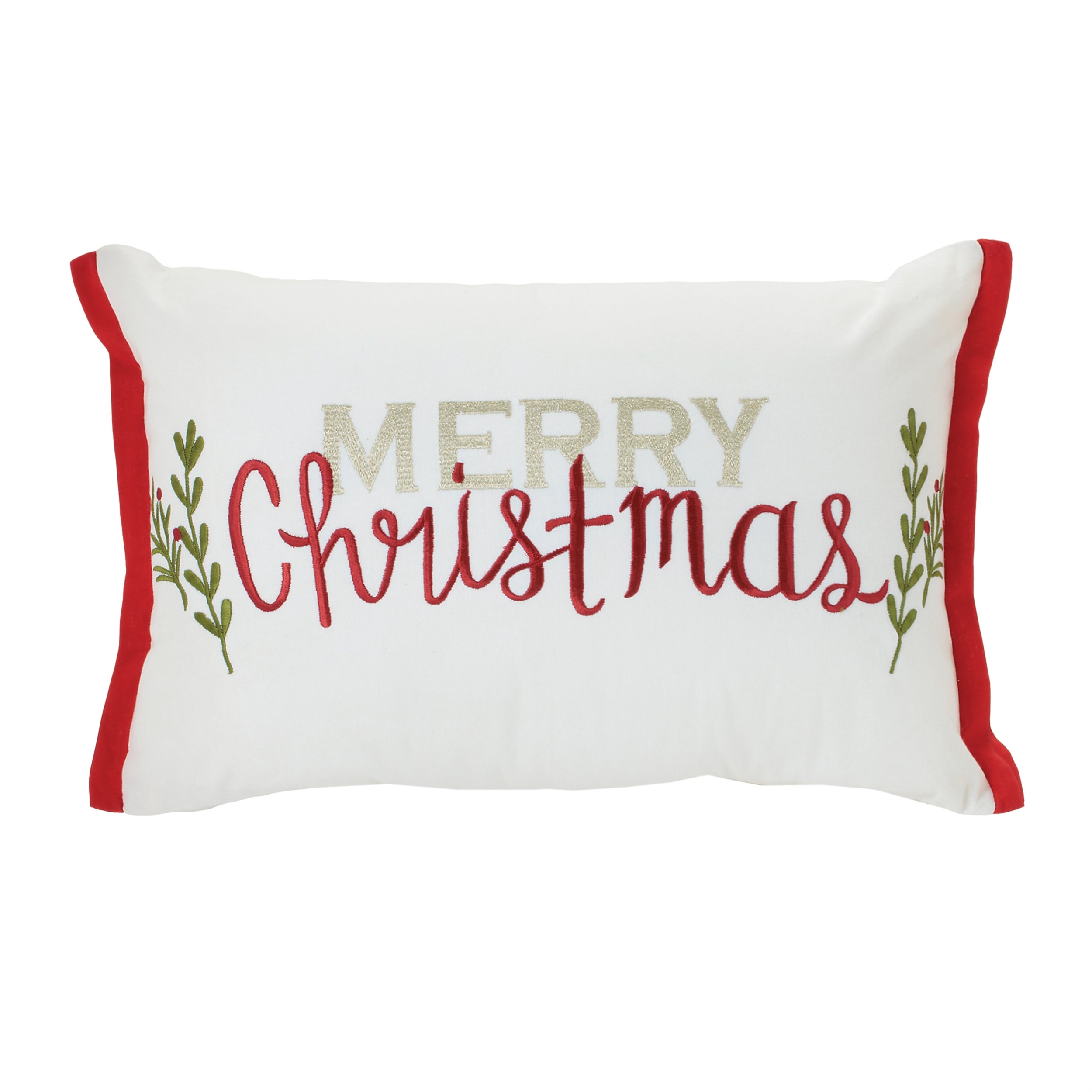 Merry Christmas Pillow 18.5"L x 11.5"H Cotton