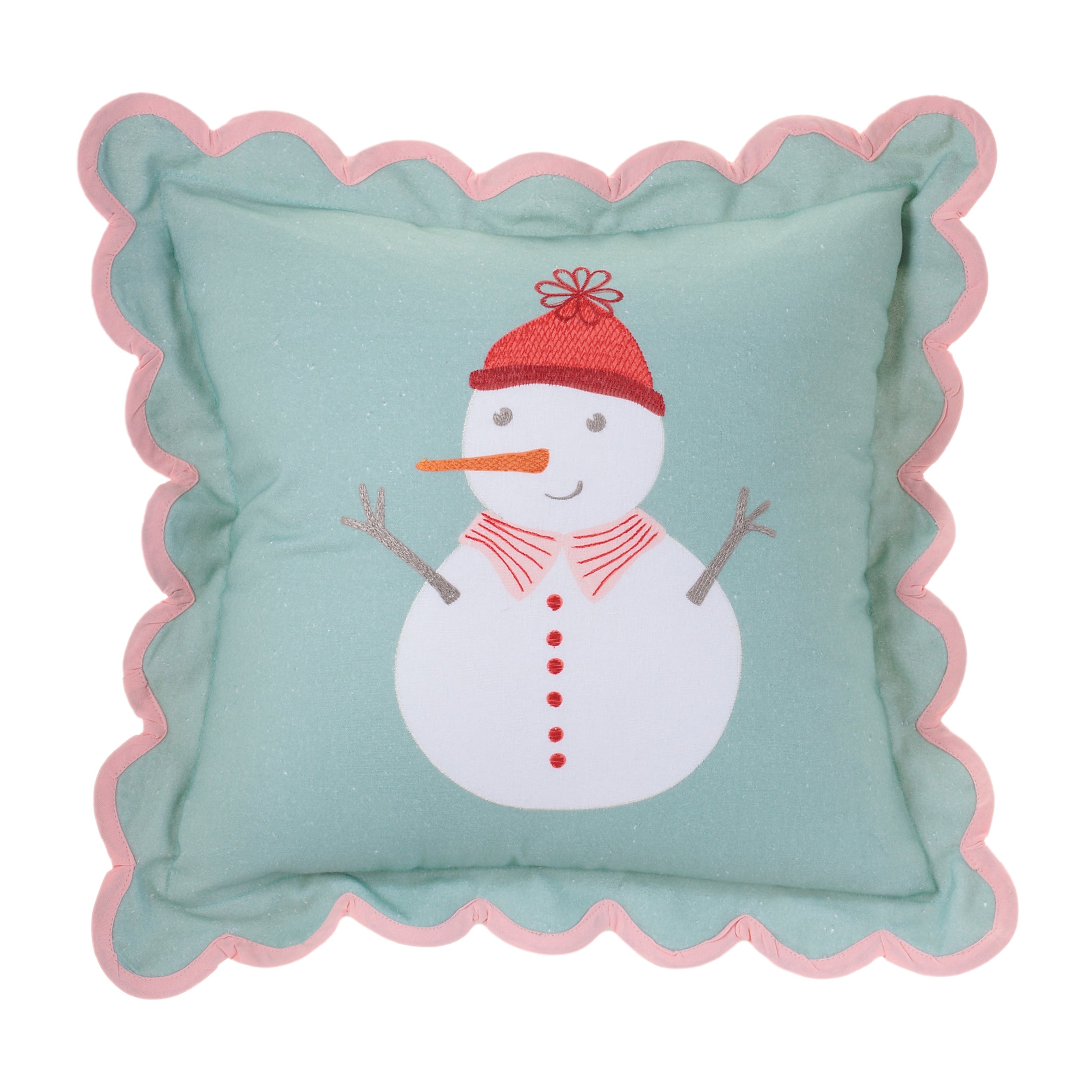 Snowman Pillow 16”SQ Cotton
