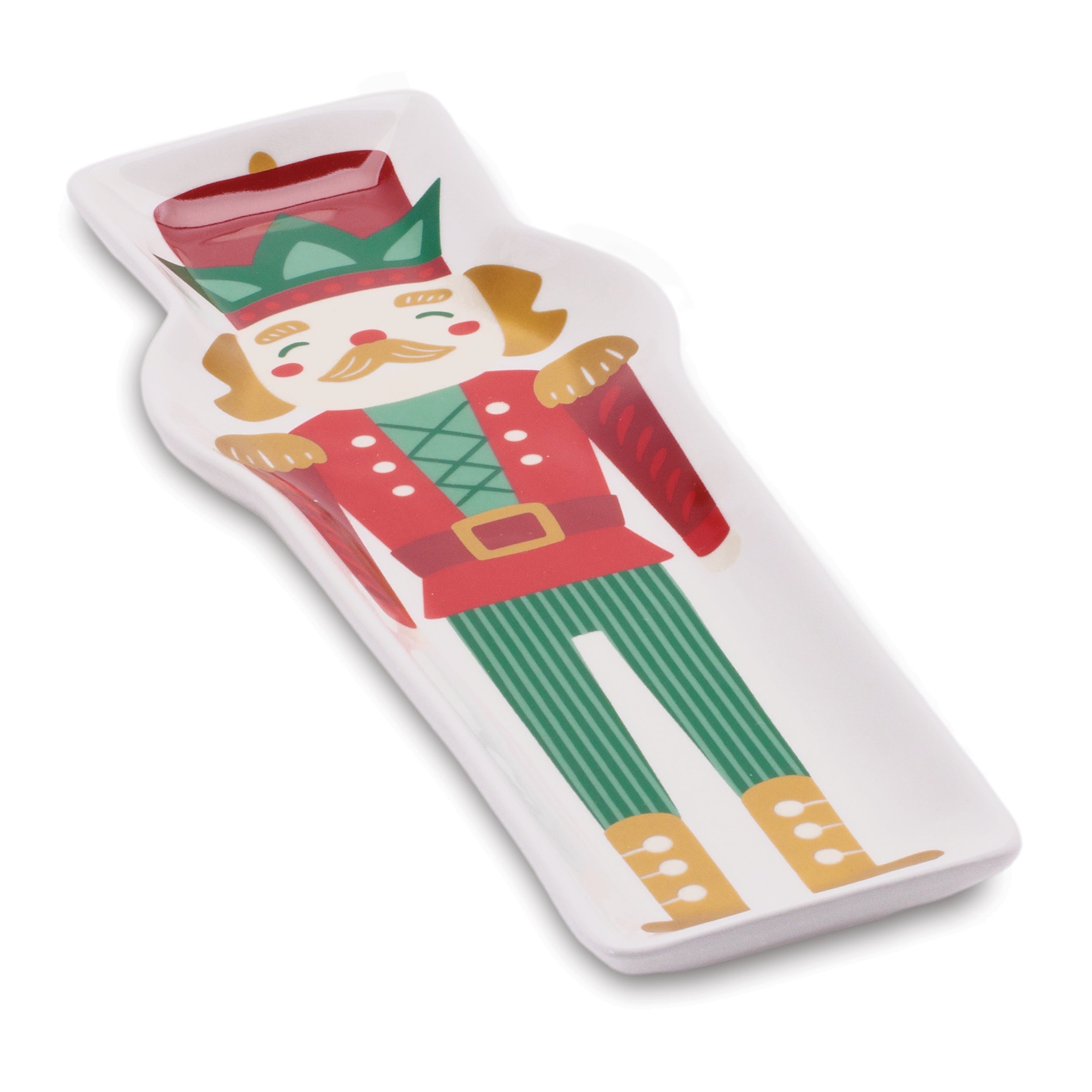 Nutcracker Trinket Dish 12"L x 4"W x 1"H Ceramic