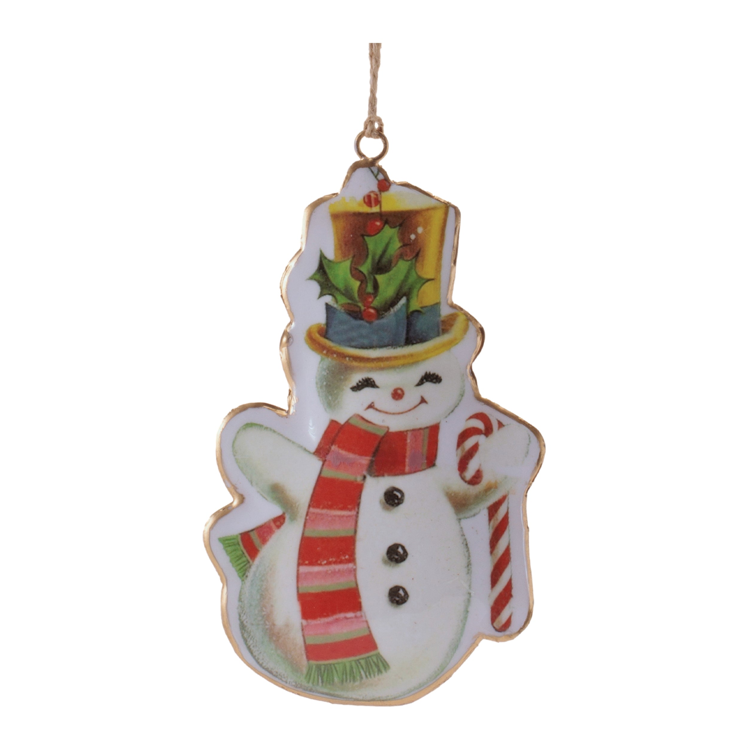 Snowman Ornament 6”H Iron