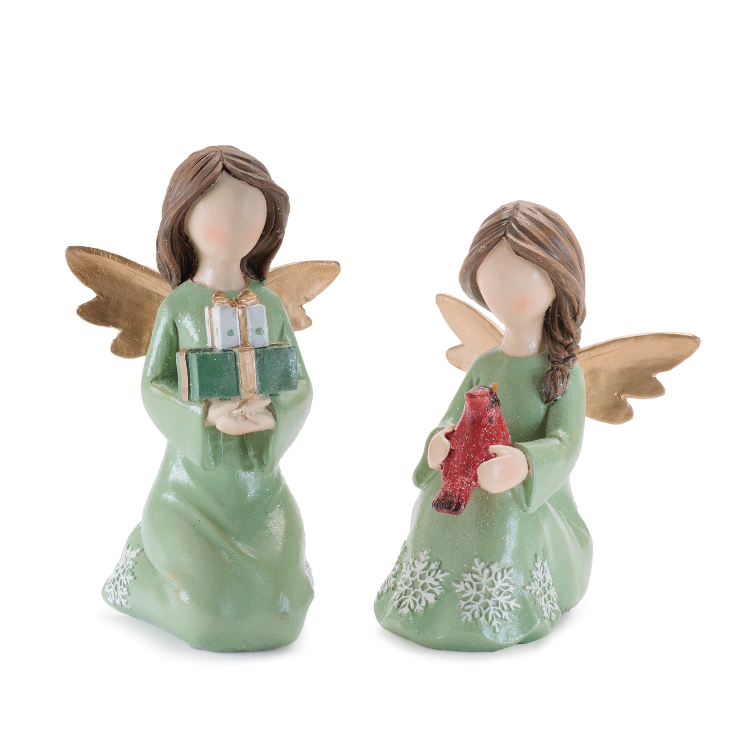 Angel (2 set of) 4.25"H, 5"H Resin
