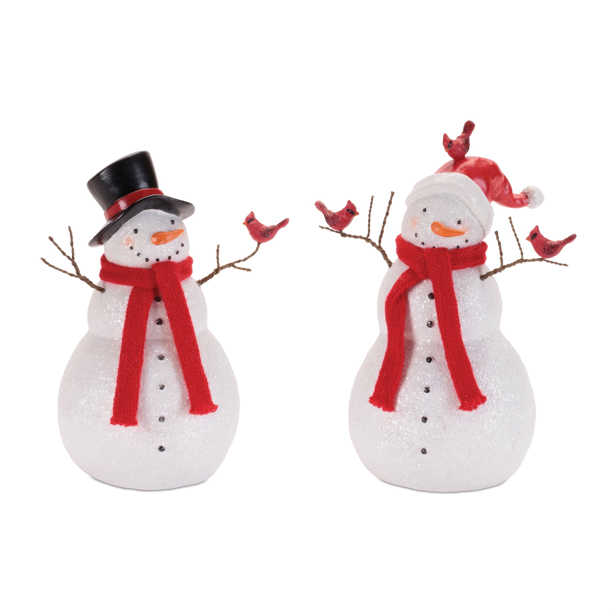Snowman (2 set of) 7.75"H, 8.25"H Resin