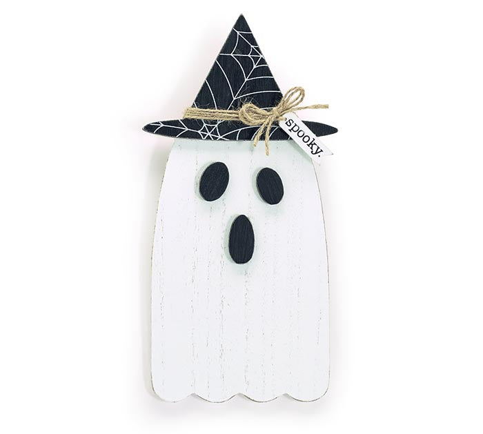 Ghost w/ Witch's Hat wall Hanging