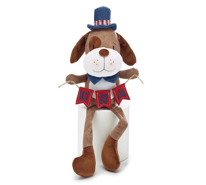 Sitting Patriotic Puppy