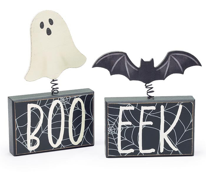 Boo & Eek Halloween Shelf Sitters (S/2)
