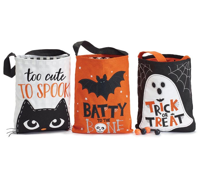 Embellished Trick or Treat Bags (S/3)