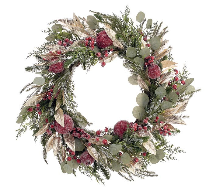 Premium Frosted Pomegranate Wreath