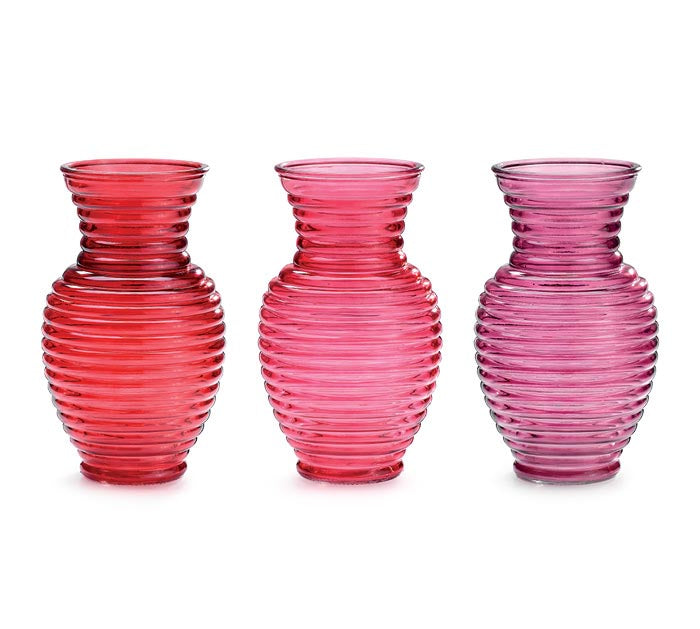 Ribbed Translucent Vase (S/3)