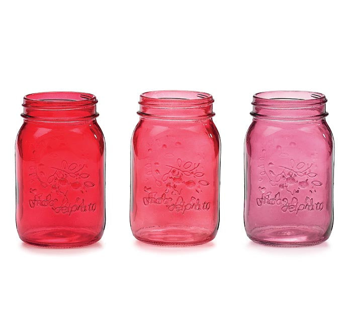 Glass Pint Mason Jar (S/3)