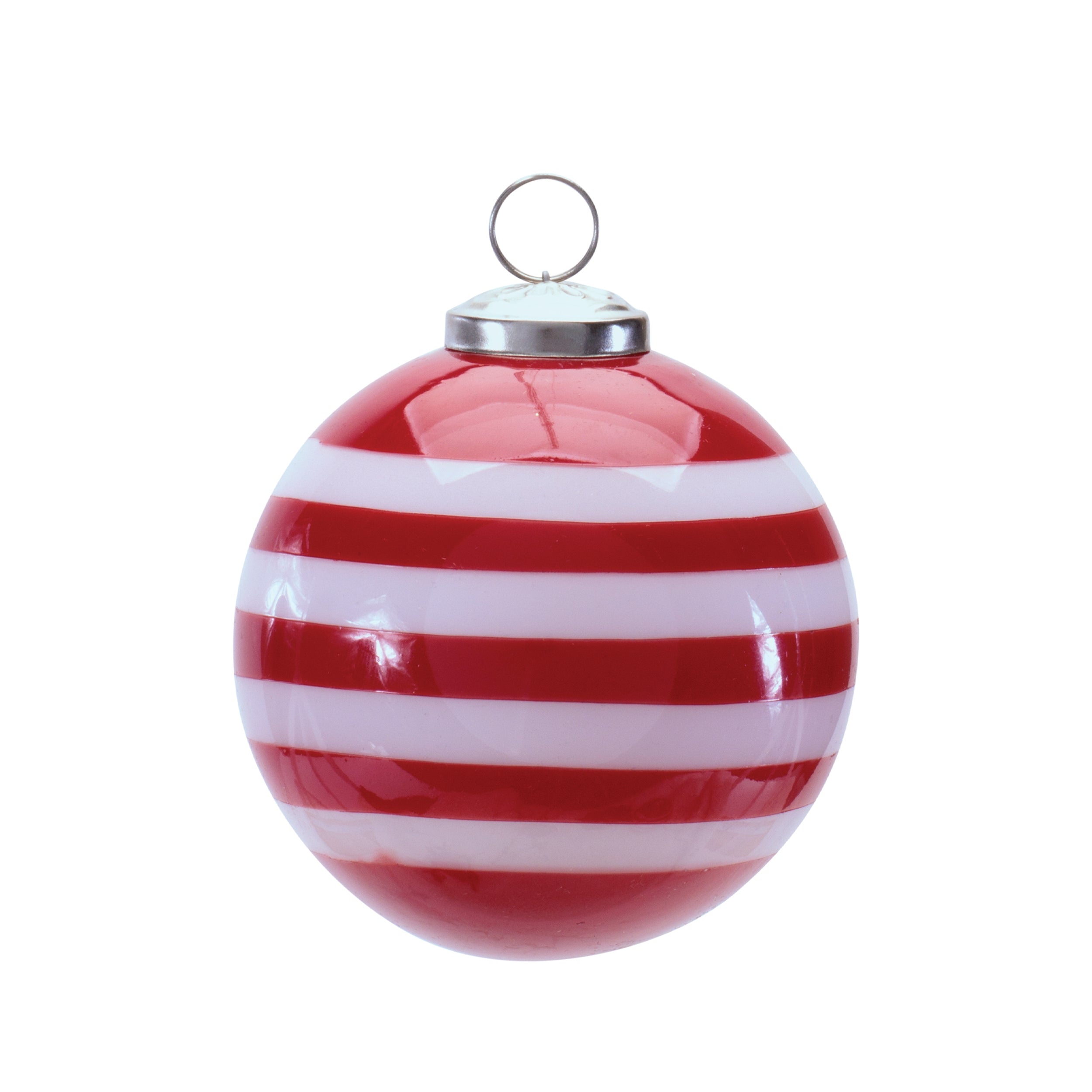 Ball Ornament 4”D Glass