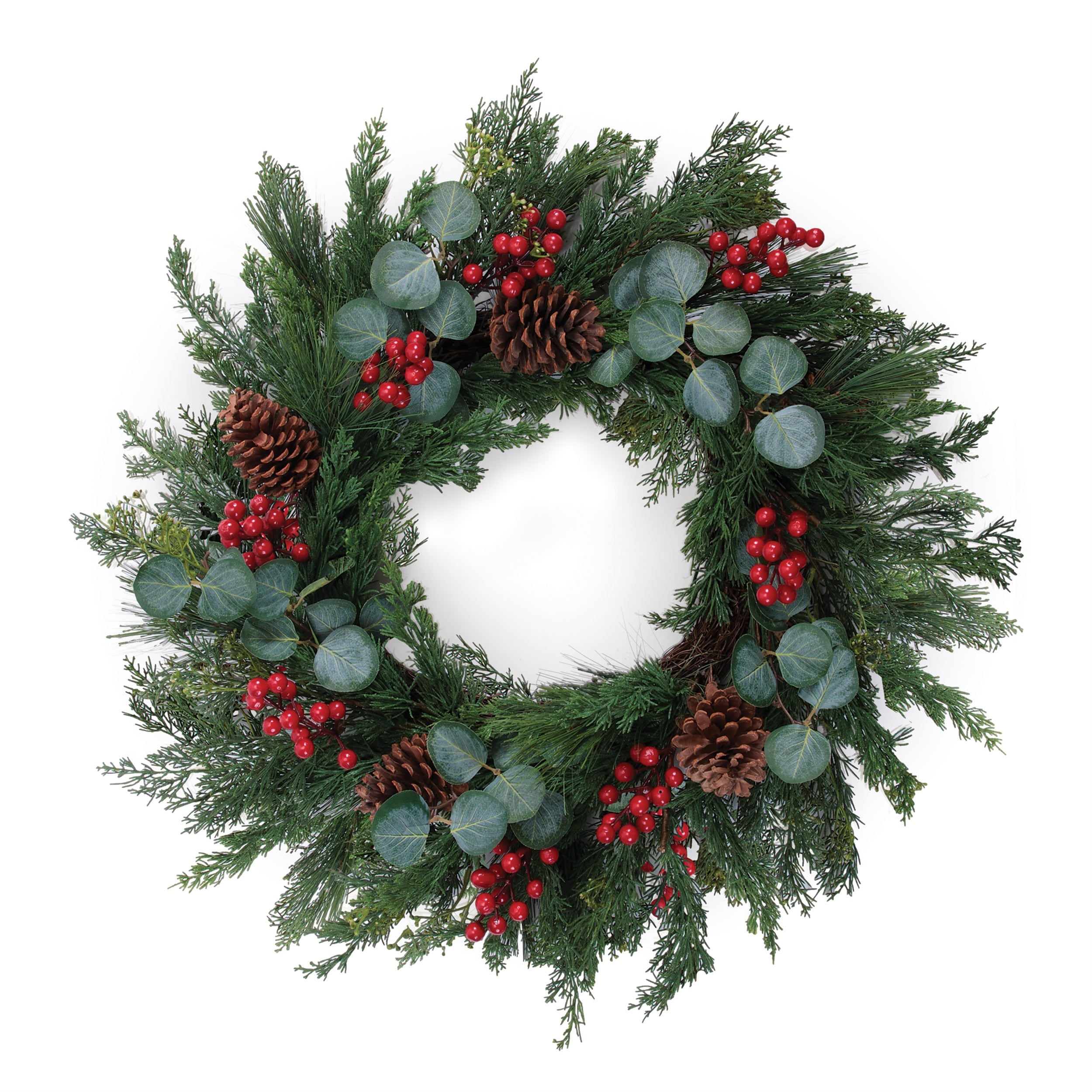 Pine and Berry Wreath 26”D /Twig
