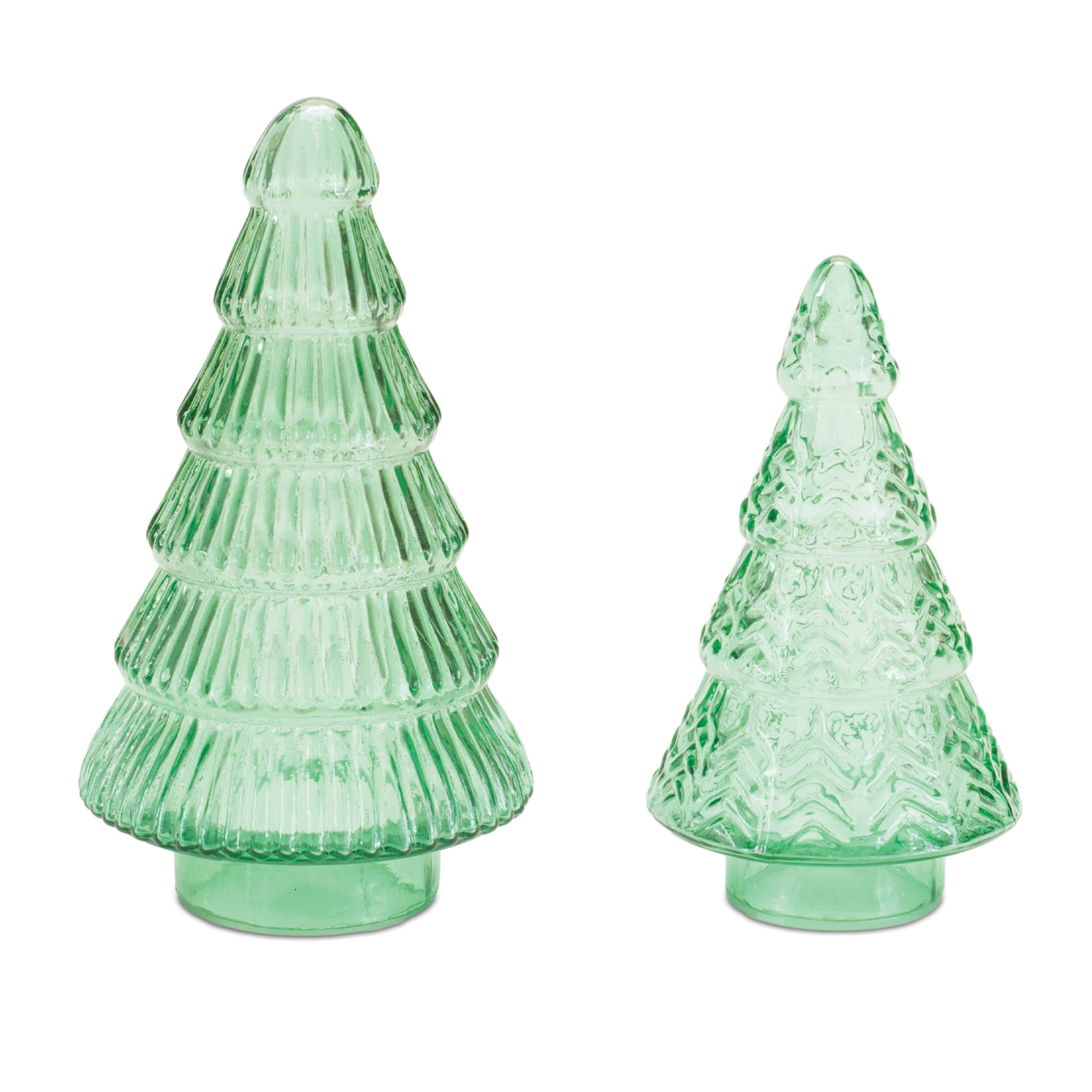 Tree (Set of 2) 7.5"H, 9.5"H Glass
