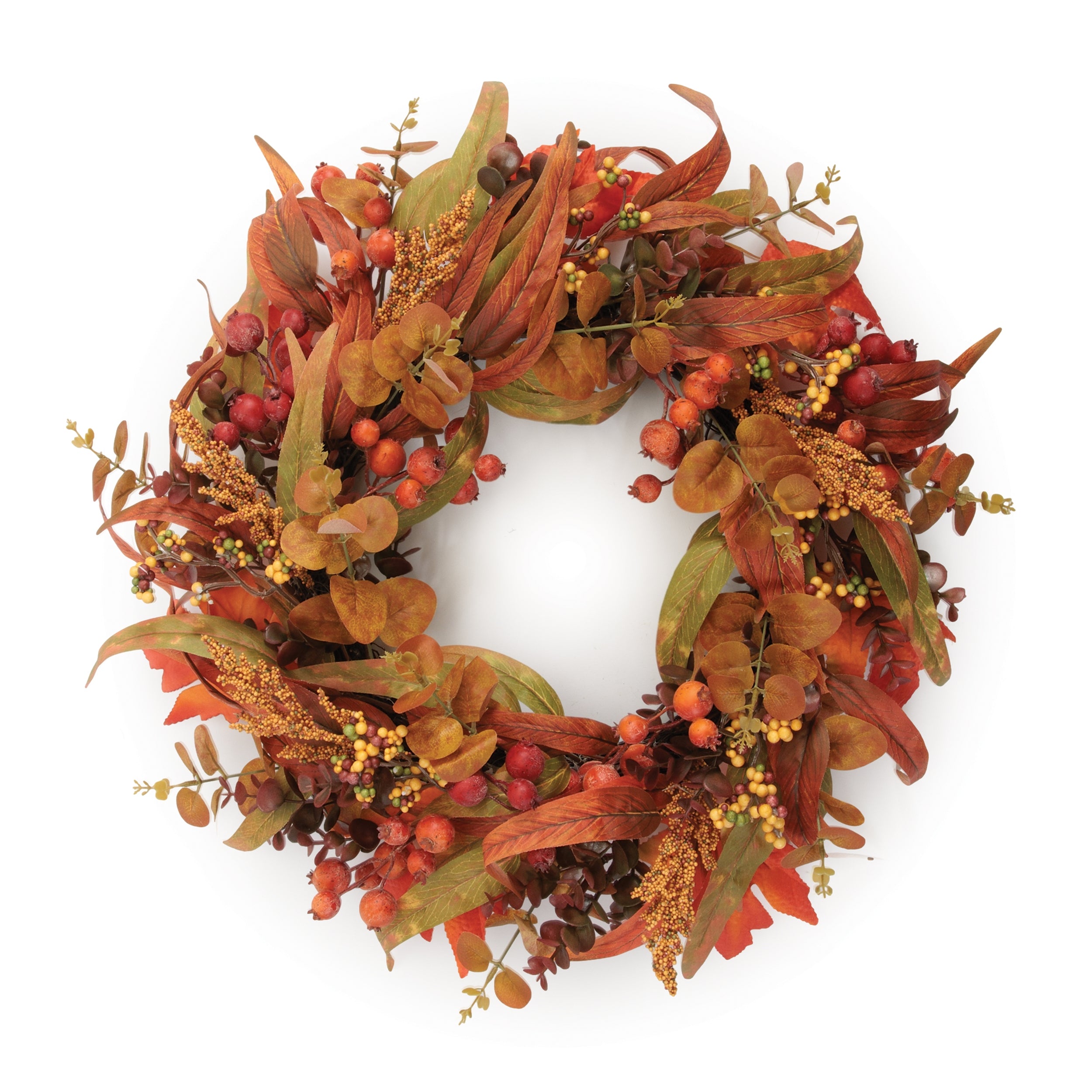 Mixed Harvest Wreath 24”D /Twig