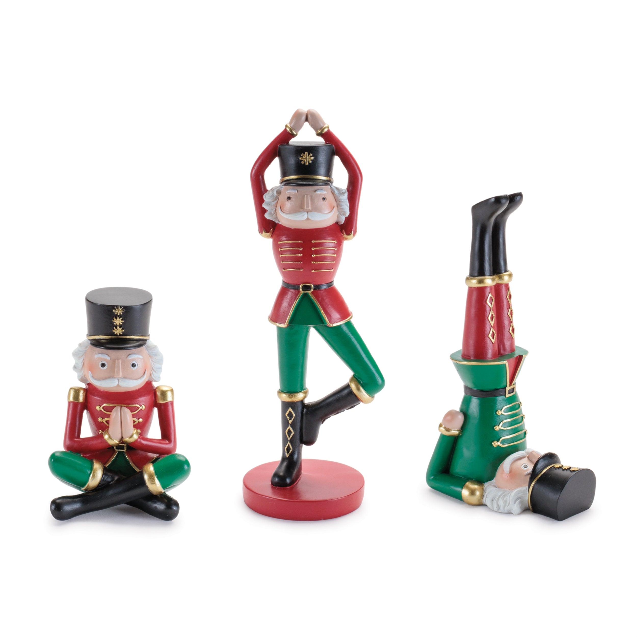 Soldier Yoga (3 set of) 5"H, 8"H, 10"H Resin