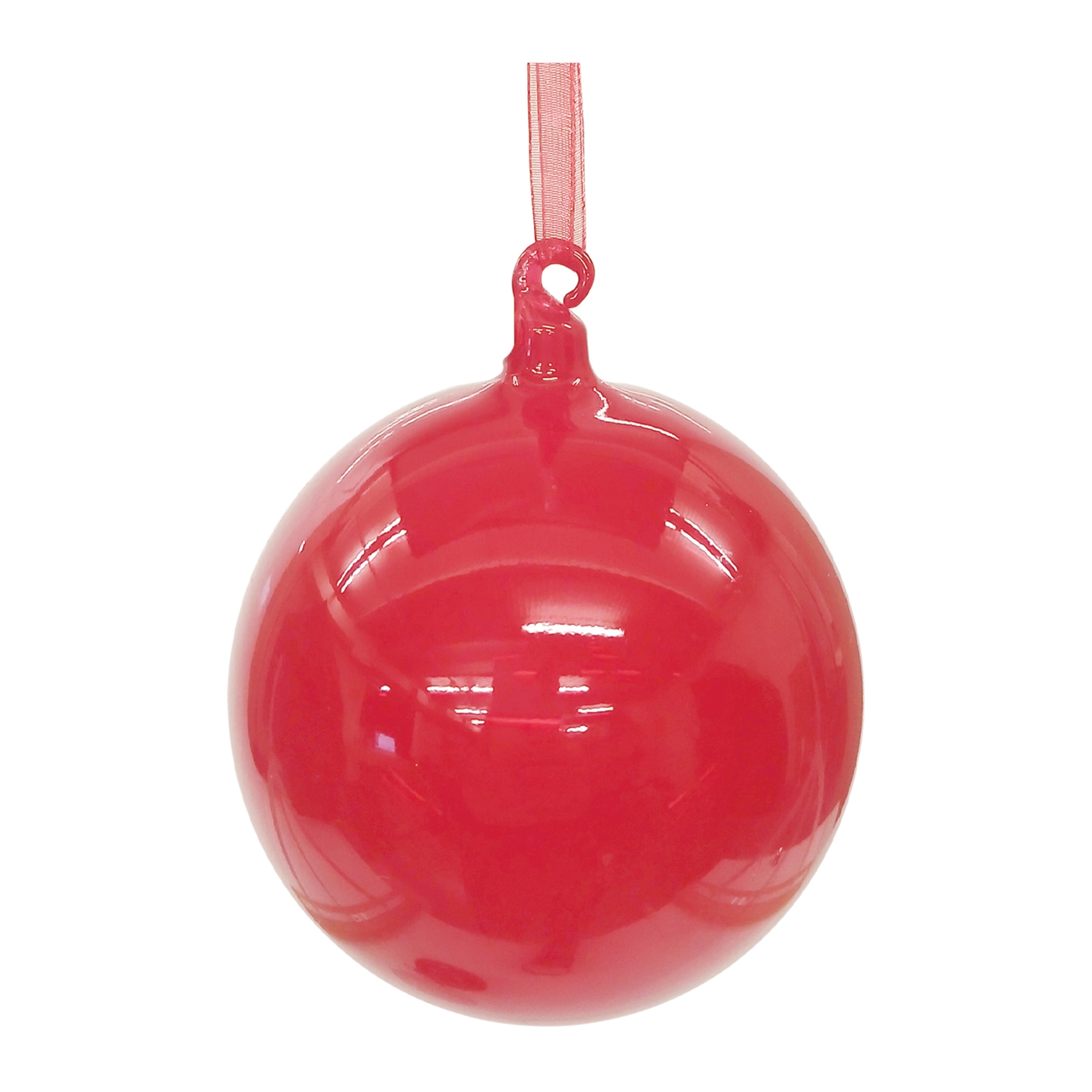 Ball Ornament 4”D Glass