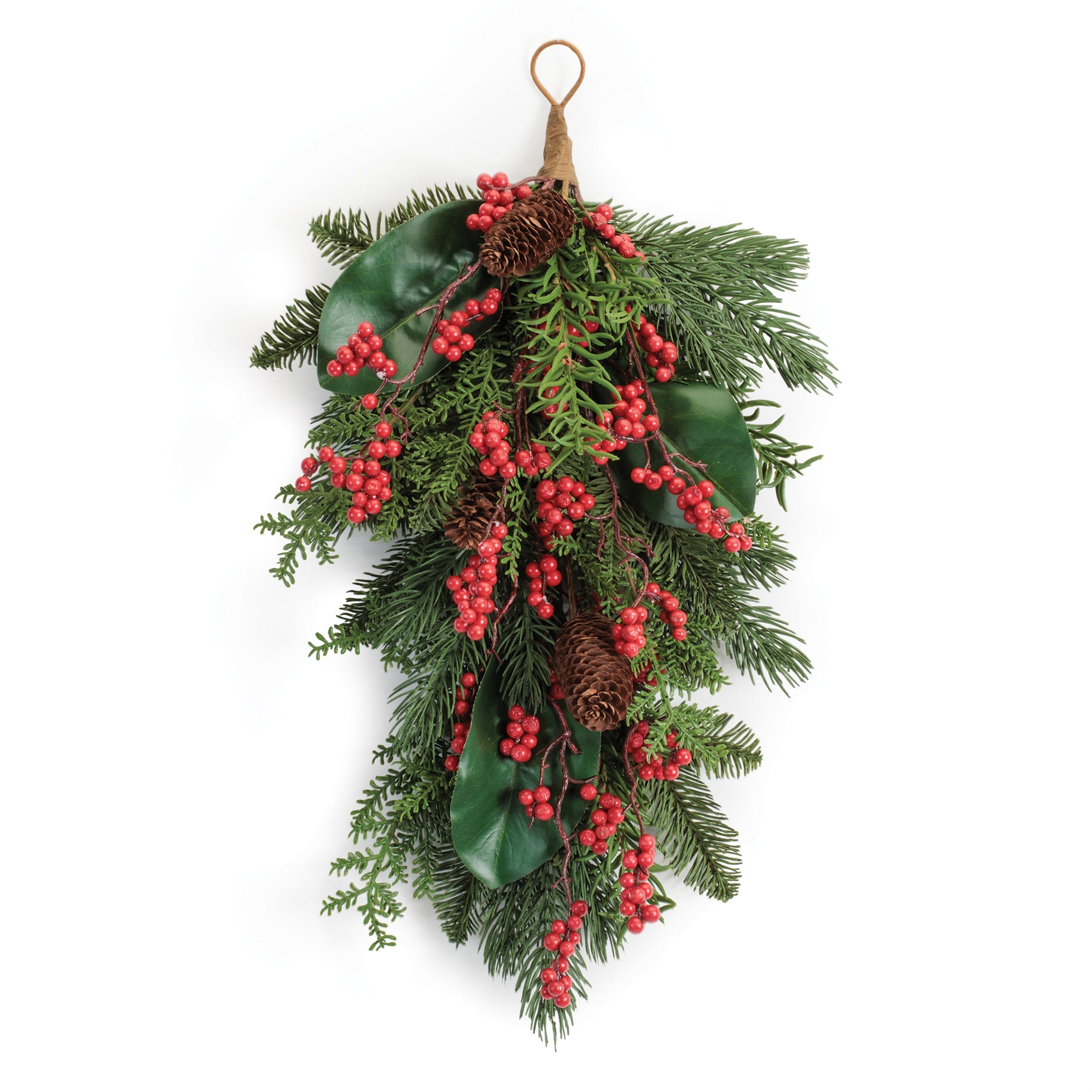 Pine and Berry Swag 17.5”H PVC