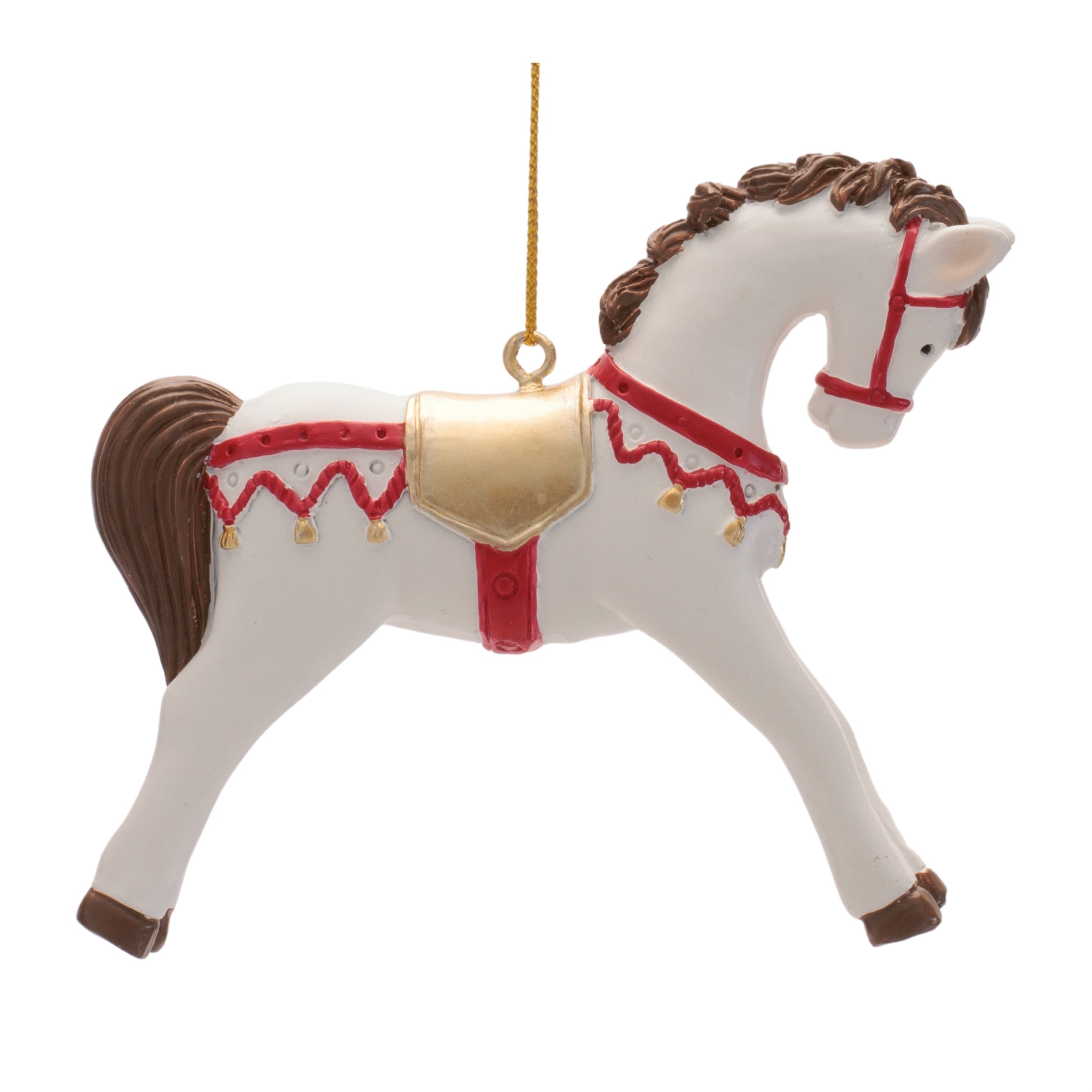 Horse Ornament 3.5”H Resin