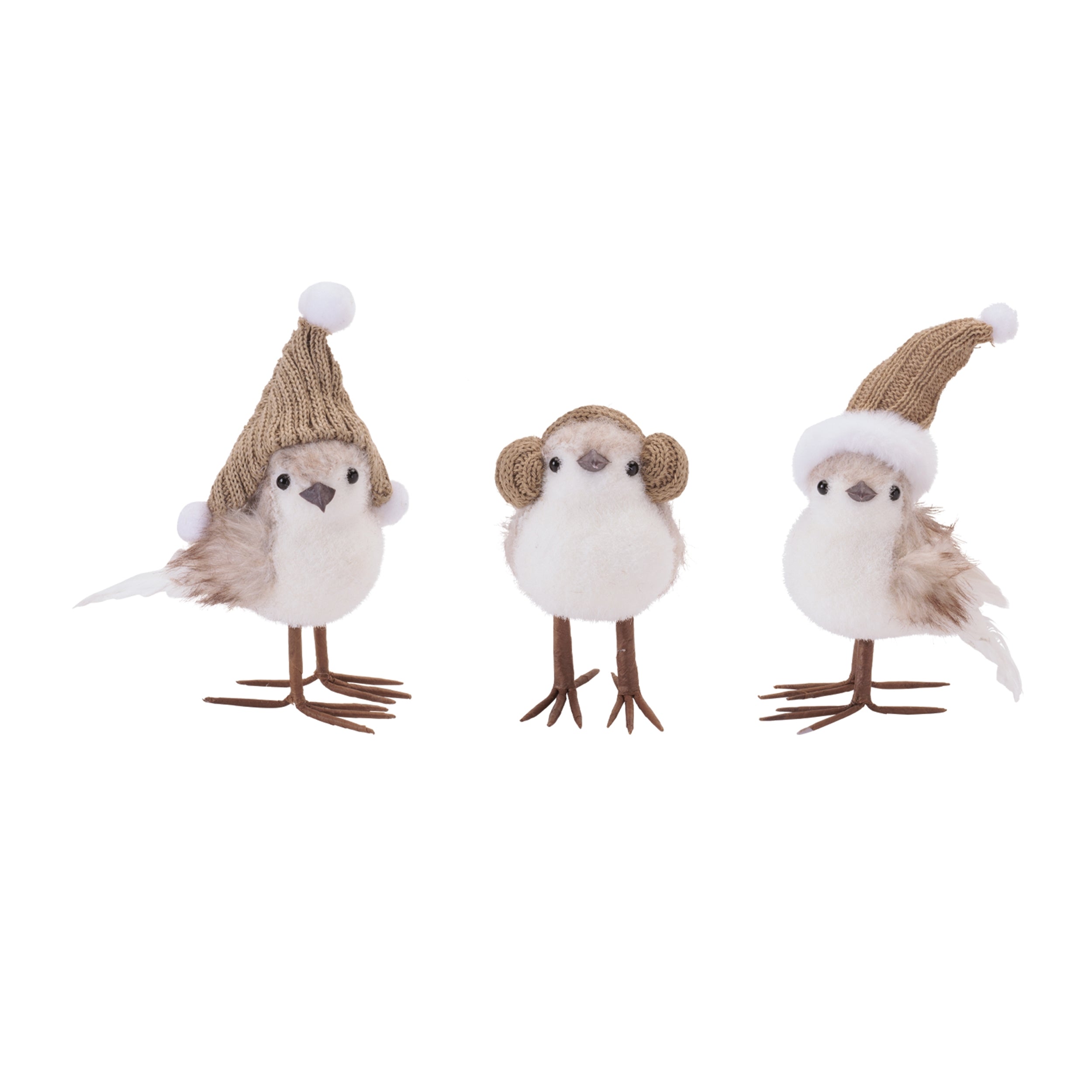 Winter Bird (3 set of) 5"H, 6.75"H, 7"H Felt