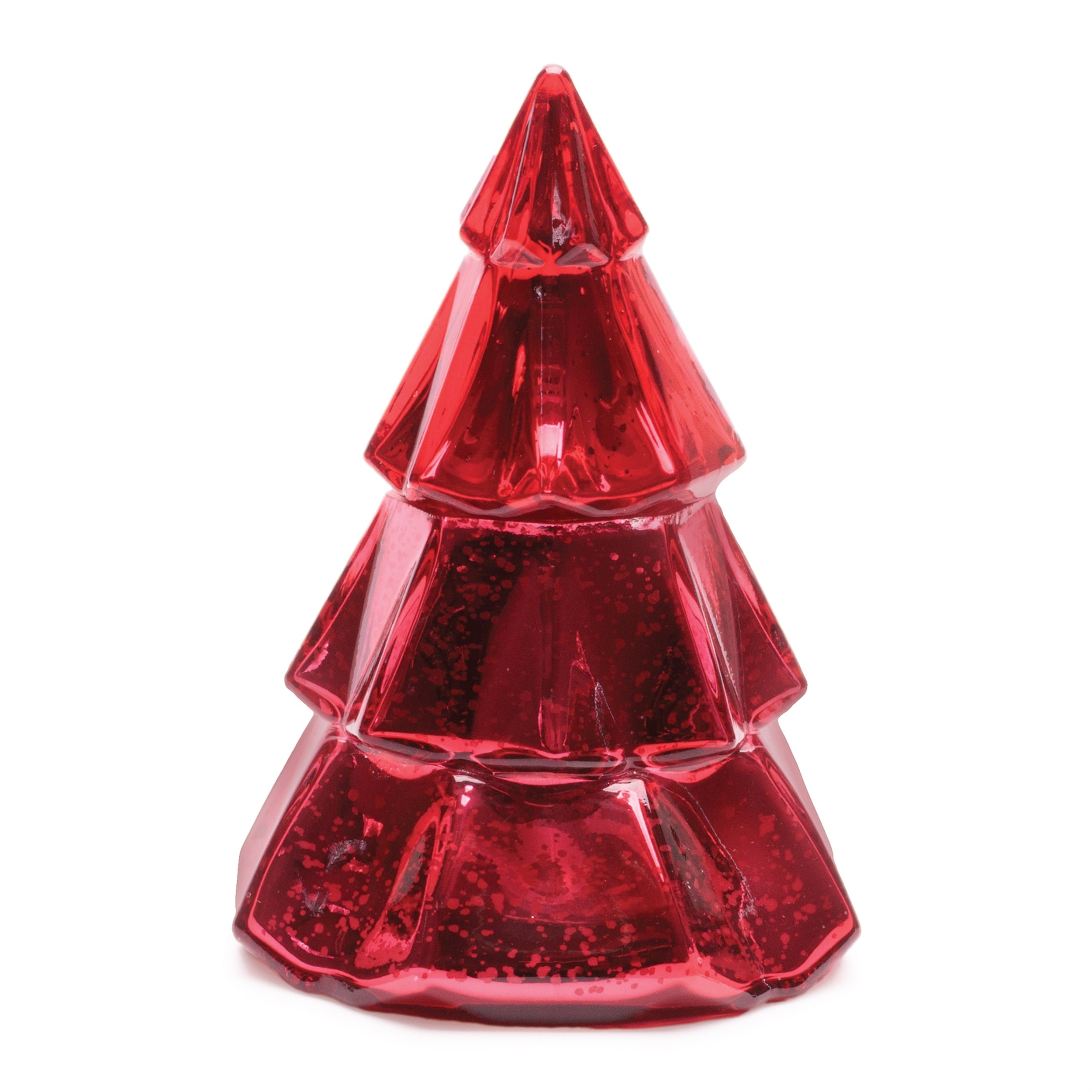 LED Tree Candle 7.5”H Glass 6 Hr Timer 3 AAA Batteries Not Included