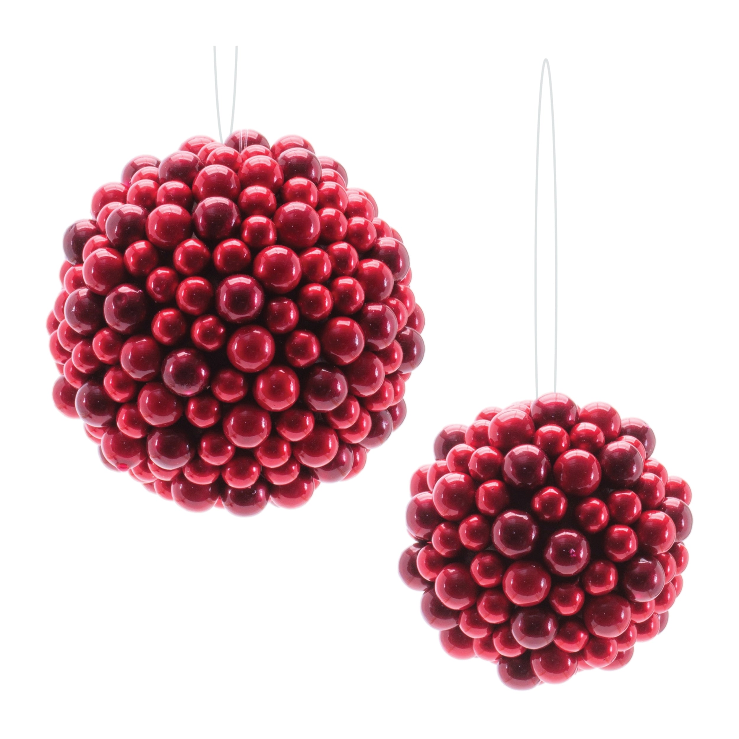 Ball Ornament (Set of 2) 4"D, 5"D Foam