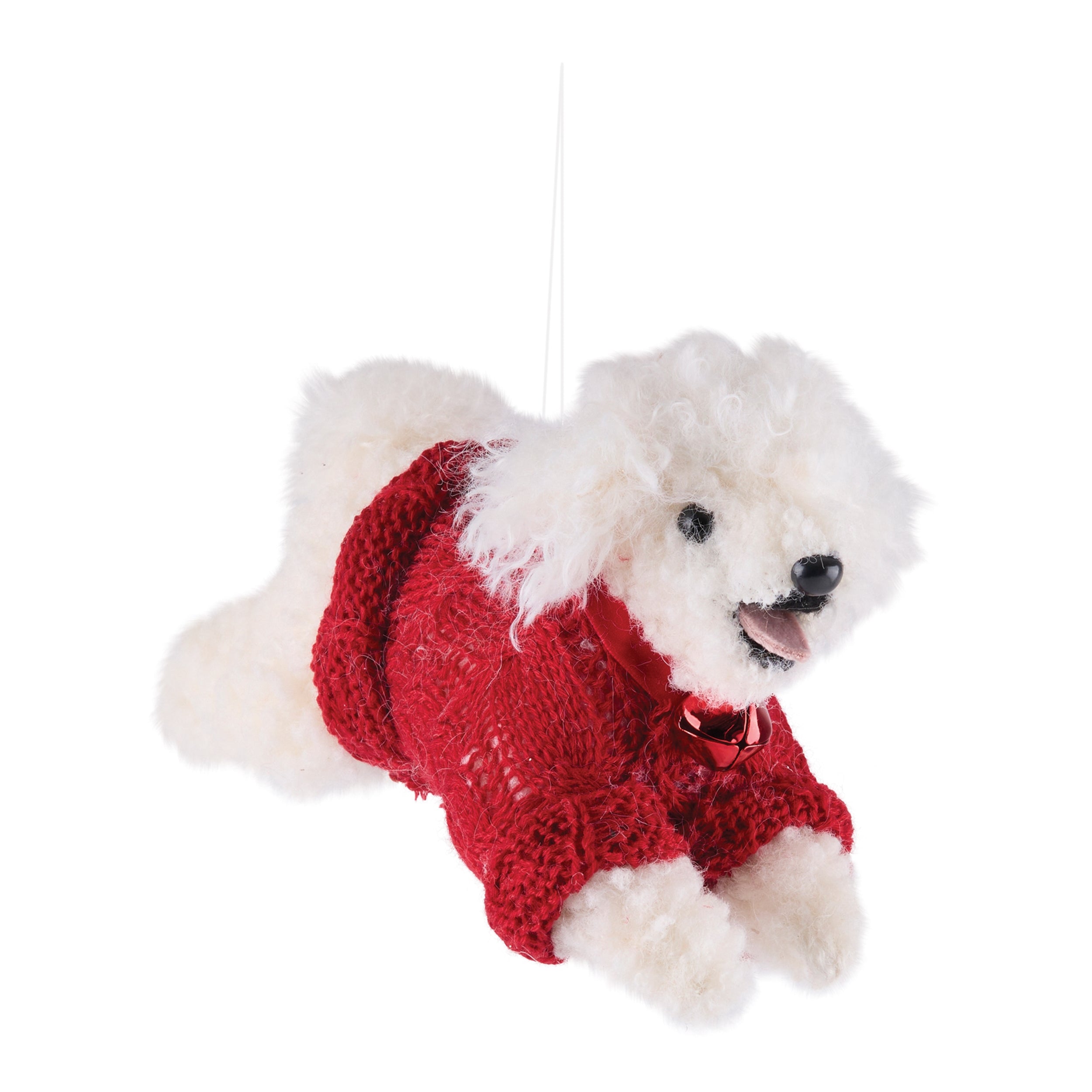 Dog Ornament 5”H Foam/Fabric