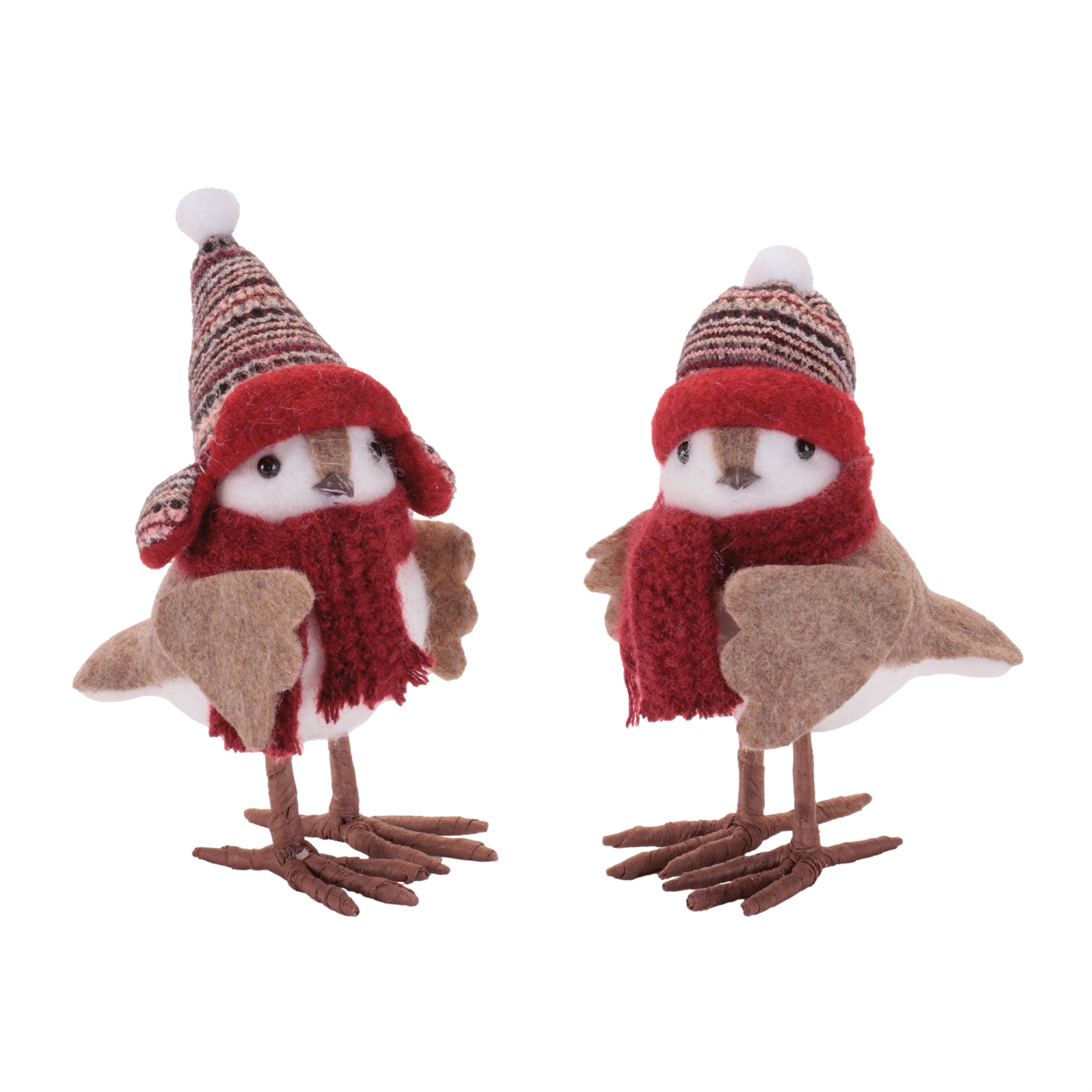 Winter Bird (2 set of) 6”H Foam/Polyester