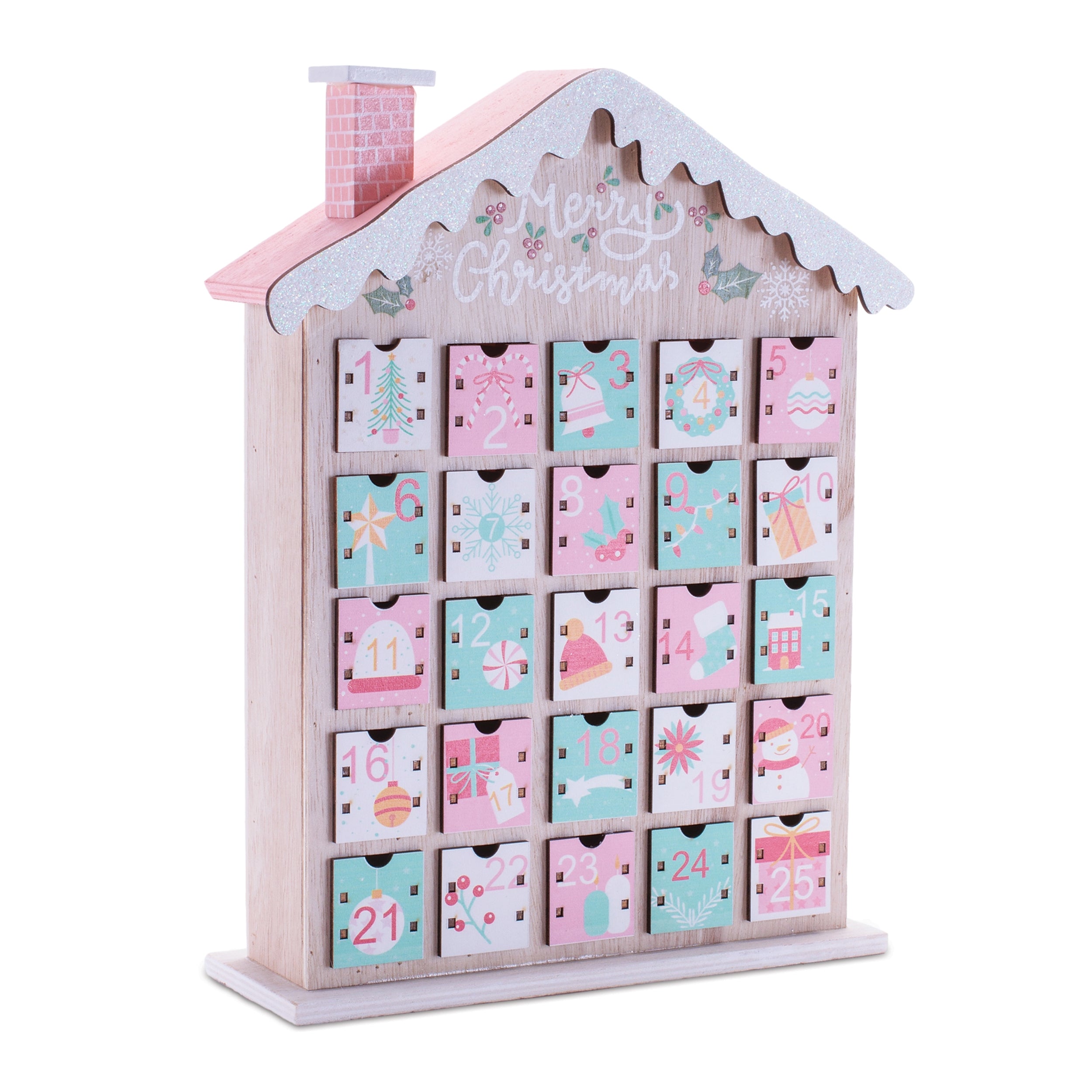 Christmas Countdown 11.25”H Wood