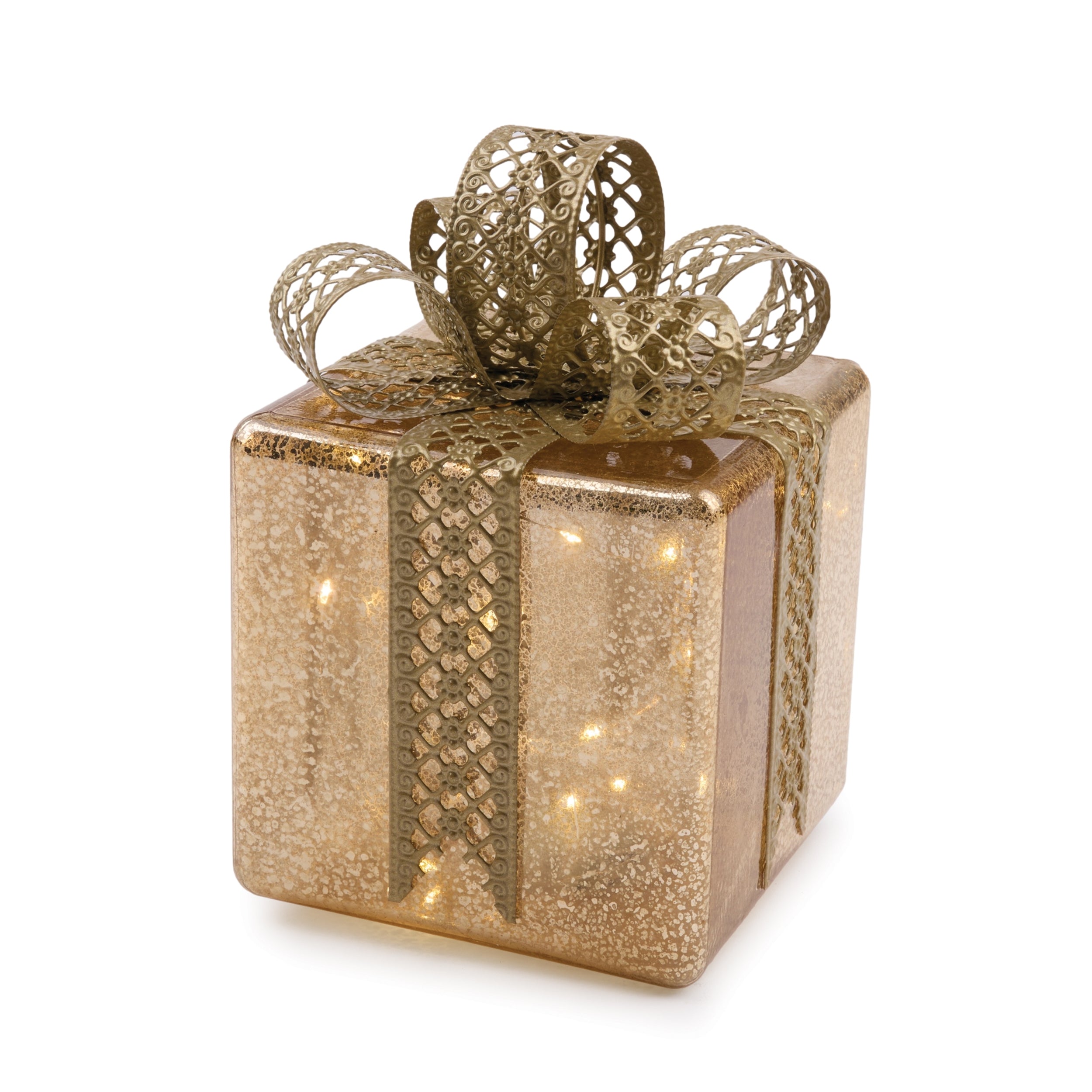 LED Package 6.25"SQ x 9"H Glass 6 Hr Timer 3 AAA Batteries Not Included