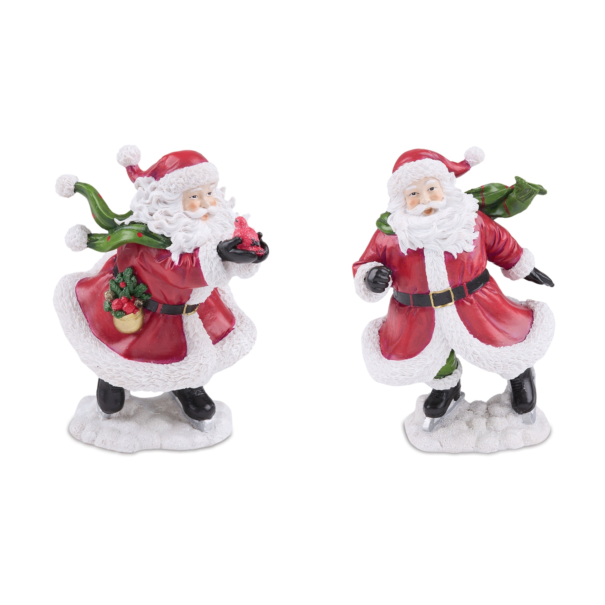 Santa (2 set of) 8.25”H Resin