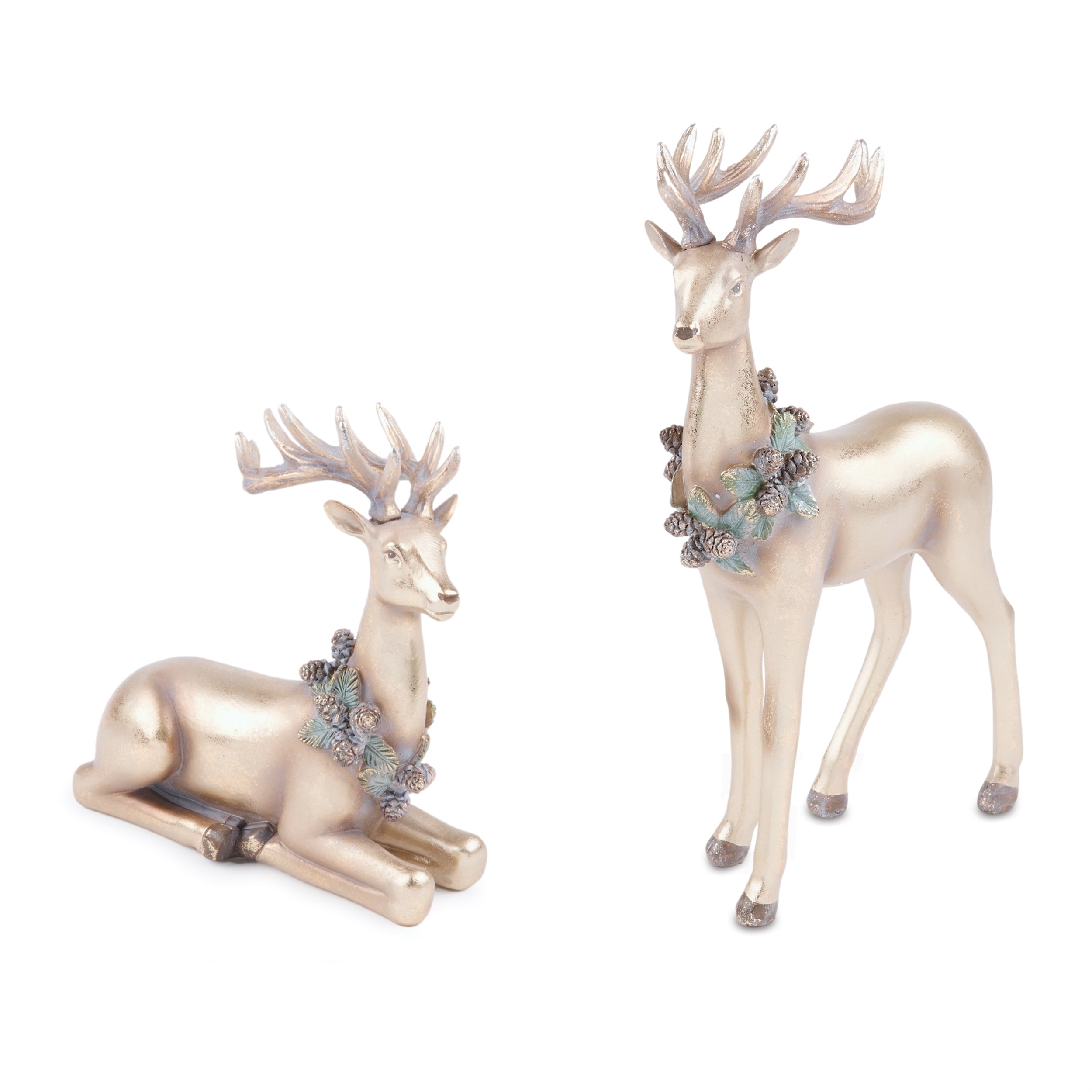 Deer (2 set of) 6.5"H, 11"H Resin