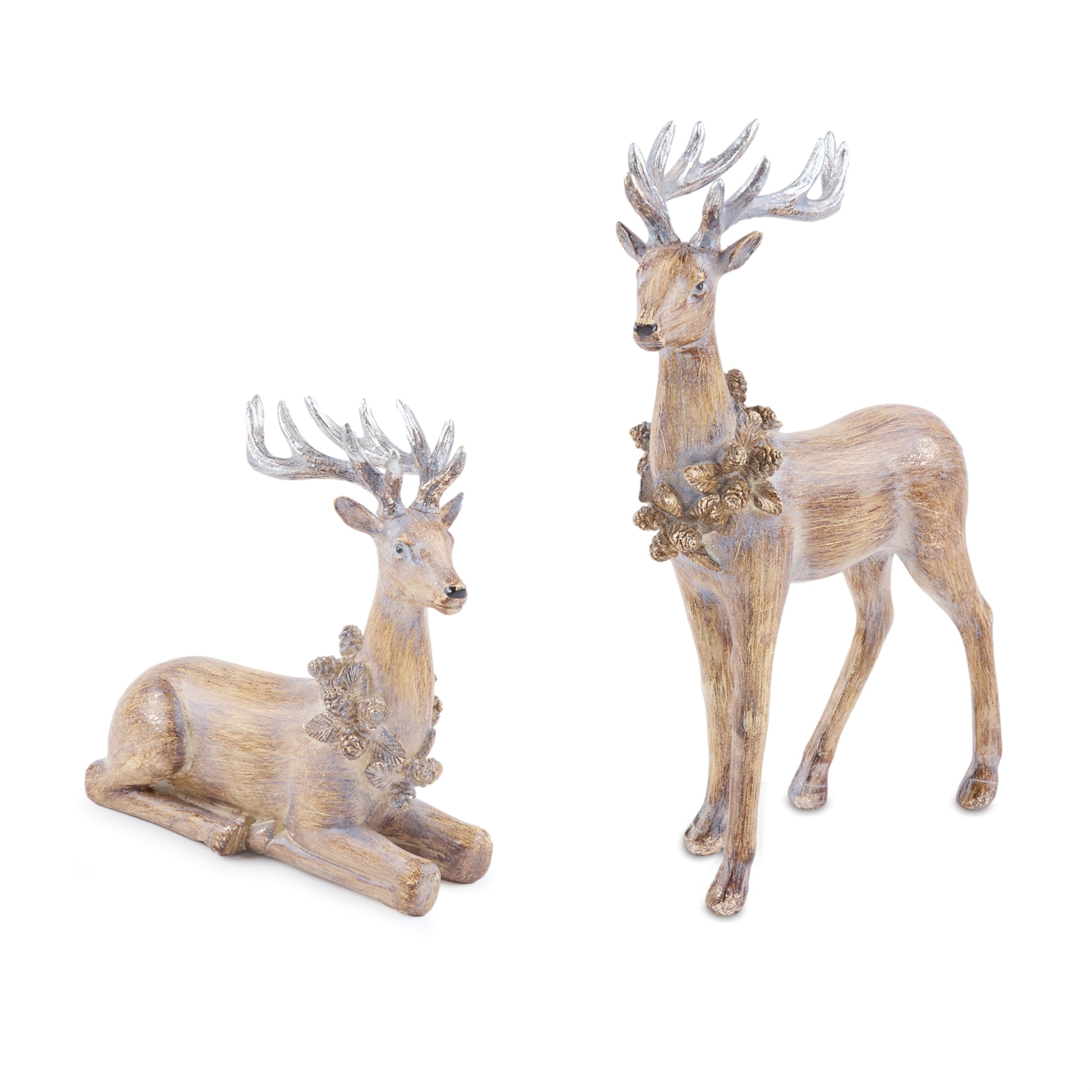 Deer (2 set of) 6.5"H, 11"H Resin