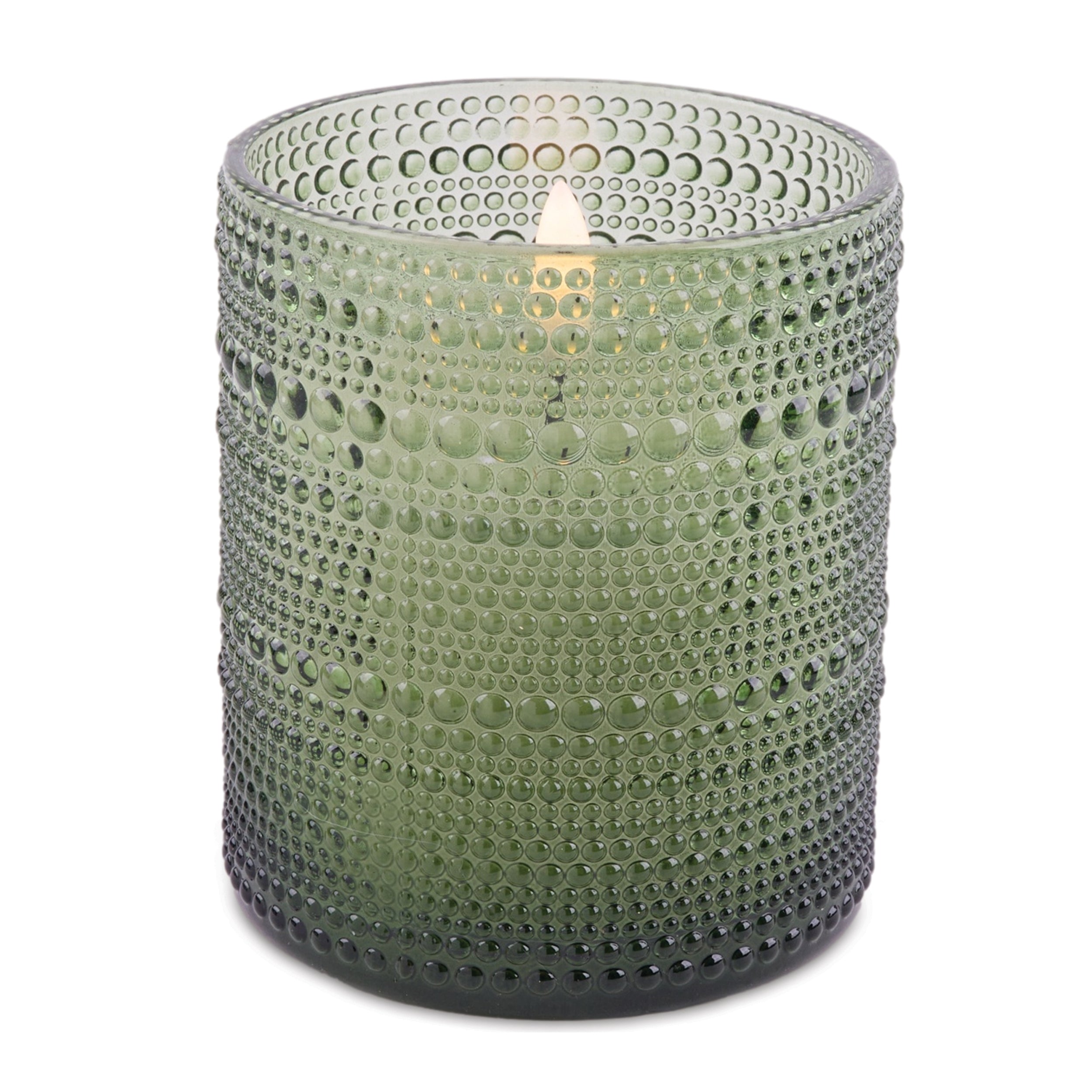 LED Votive Candle 3.5"D x 4"H Glass/Wax/ 2 AA Batteries Not Included
