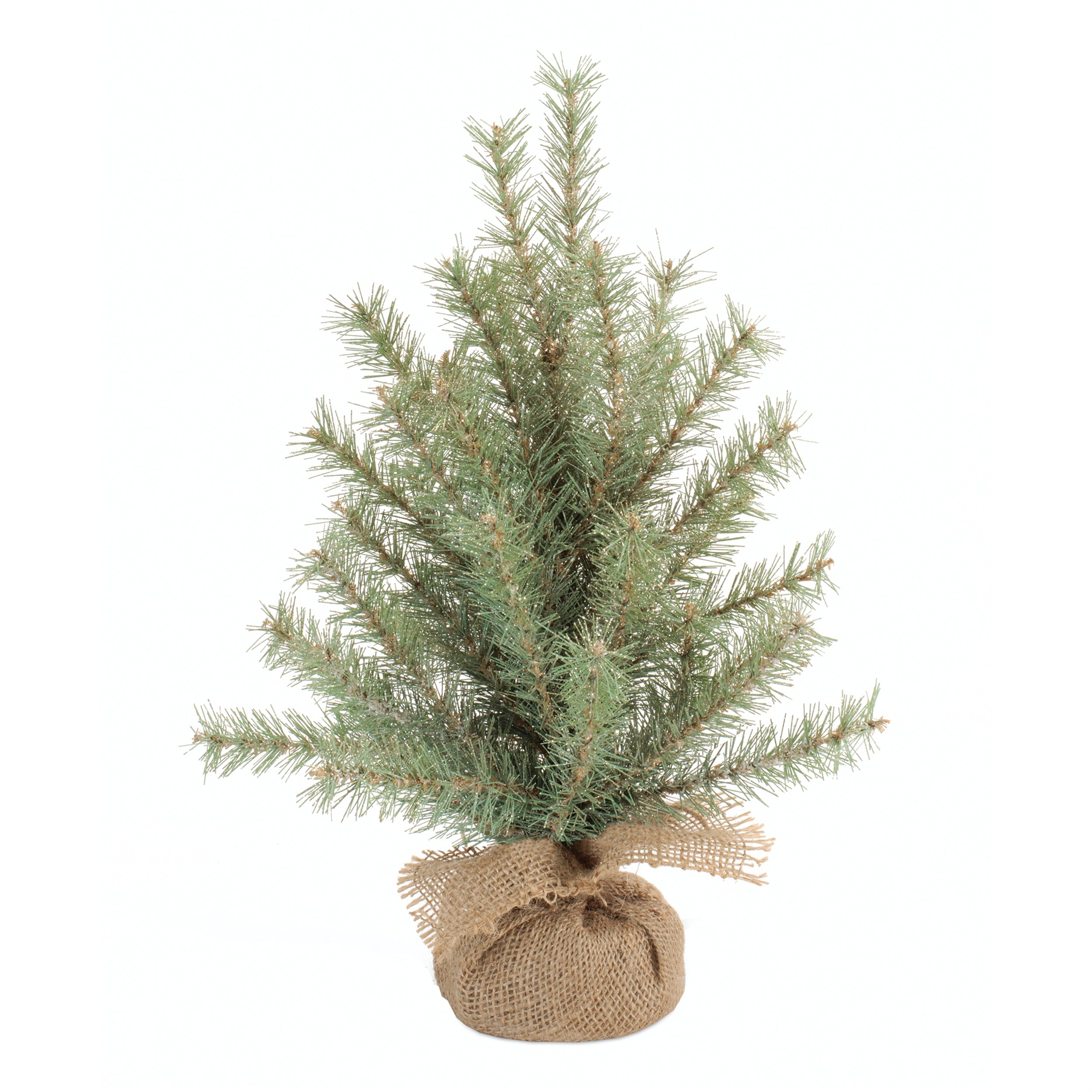 Glitter Pine Tree in Burlap 18”H