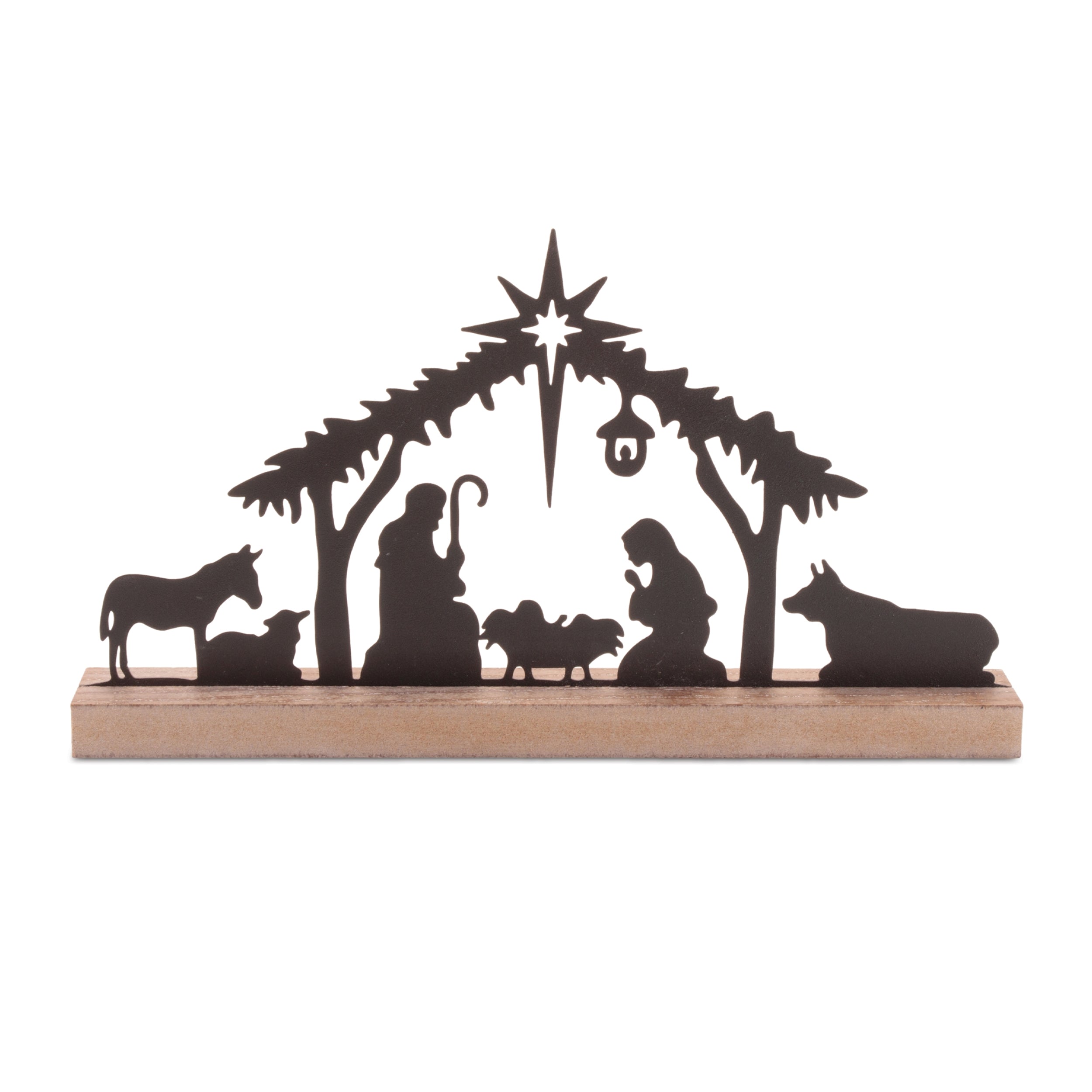 Holy Family w/Animals 29"L x 19"H Iron/MDF