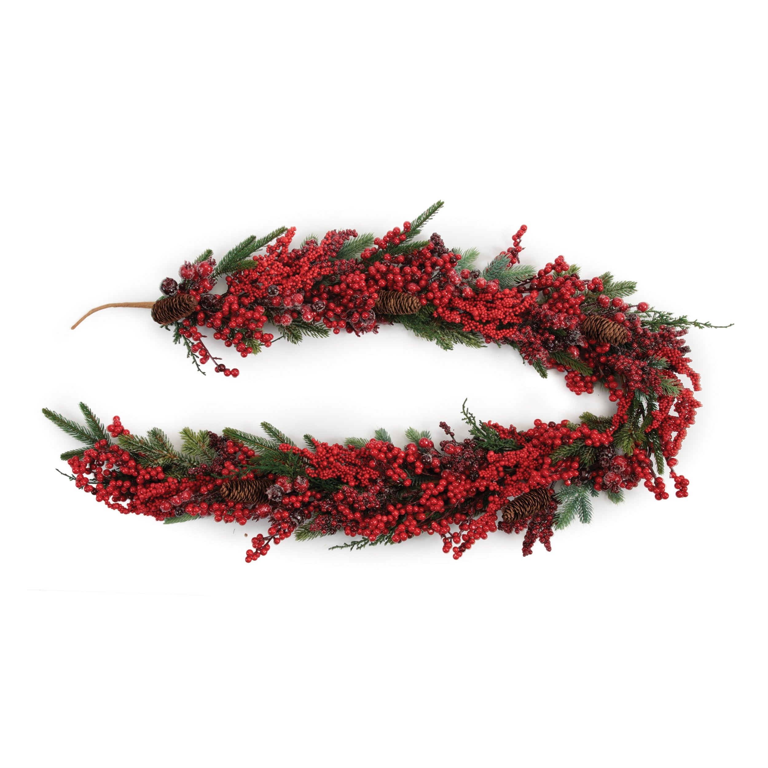 Pine and Mixed Berry Garland 5.5'L /Foam