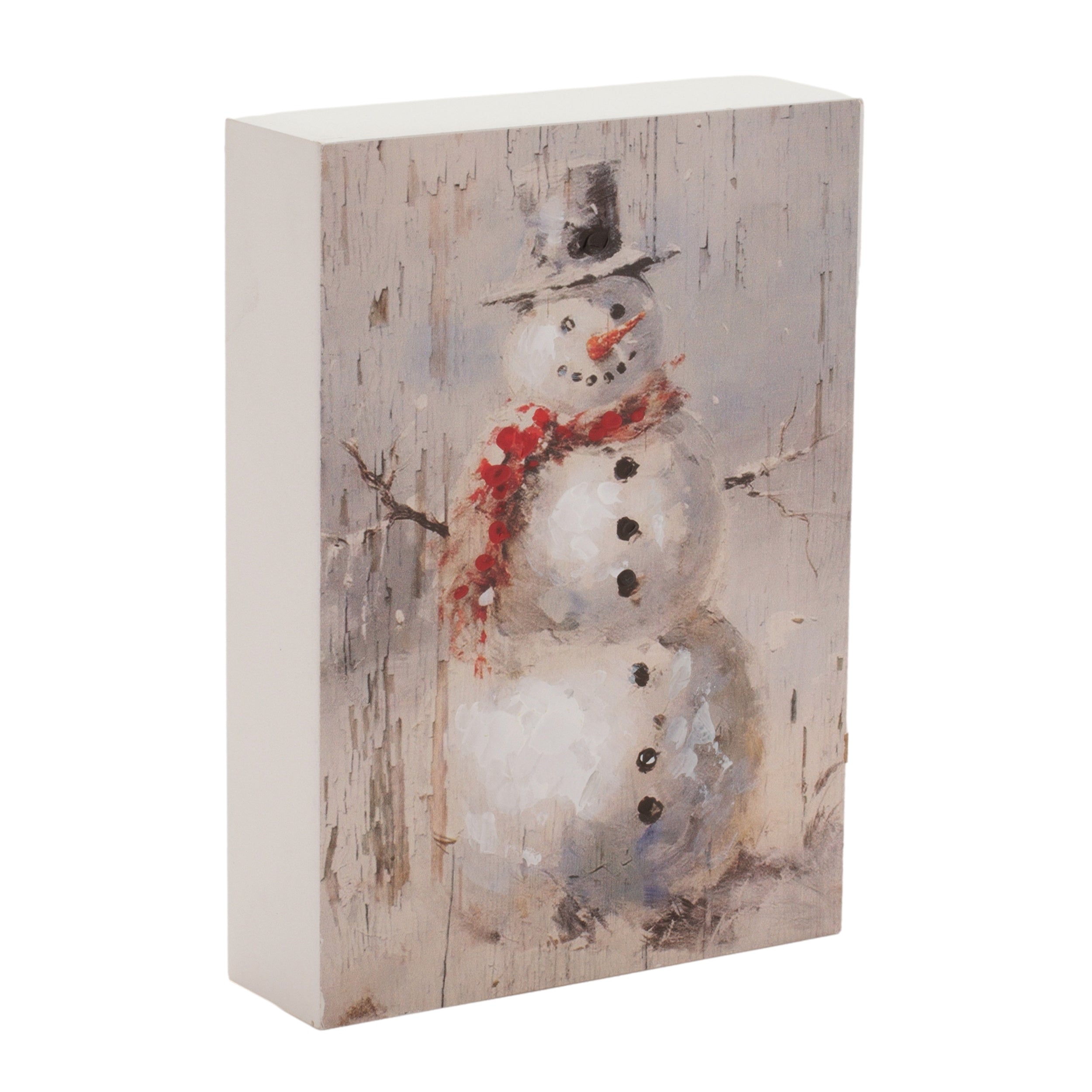 Snowman Block 5"L x 7"H MDF